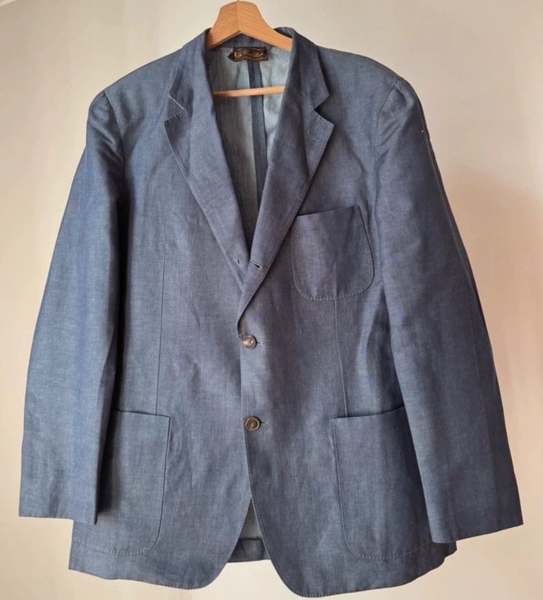 Loro Piana Blue Linen Jacket -dmc