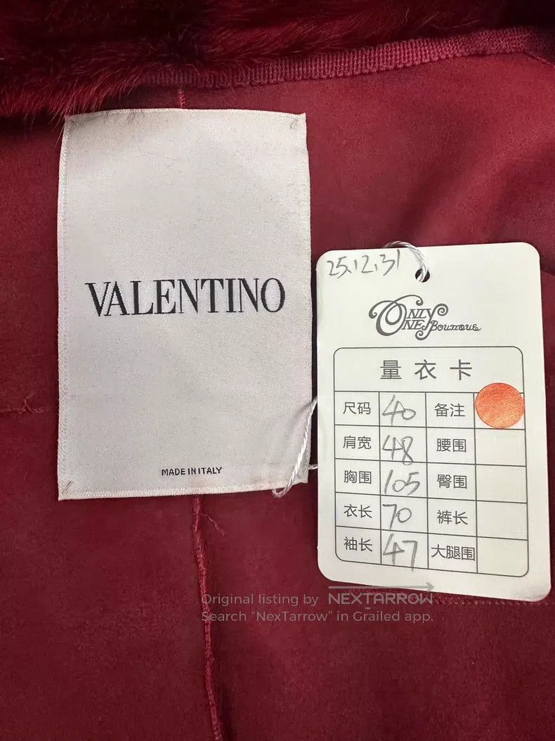 Valentino Valentino Red stud lapel fur coat Size M / US 6-8 / IT 42-44 - 5 Thumbnail