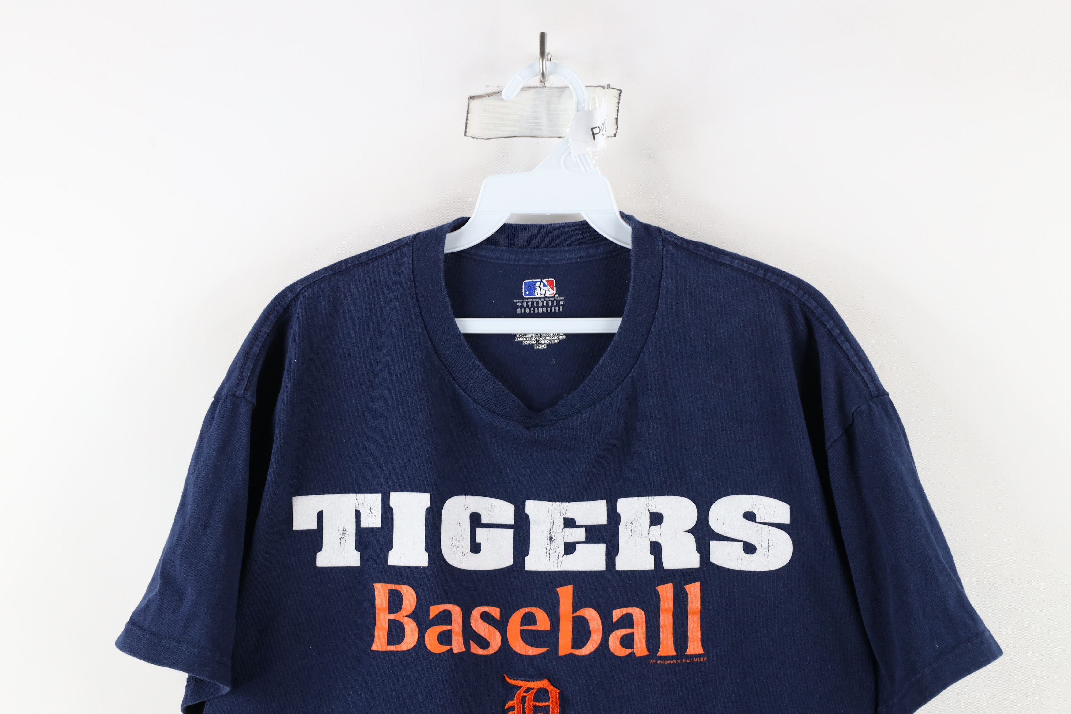 Vintage Vintage Y2K Spell Out Detroit Tigers Baseball T-Shirt Blue Size US L / EU 52-54 / 3 - 2 Thumbnail