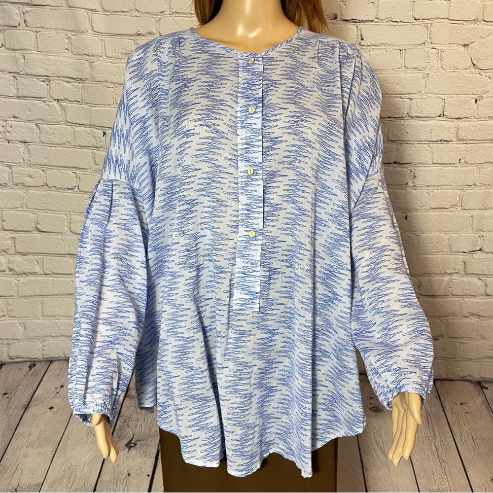 Free People NWT New Free People Blooms For You Sleep Long Sleeve Blue Size S / US 4 / IT 40 - 9 Thumbnail