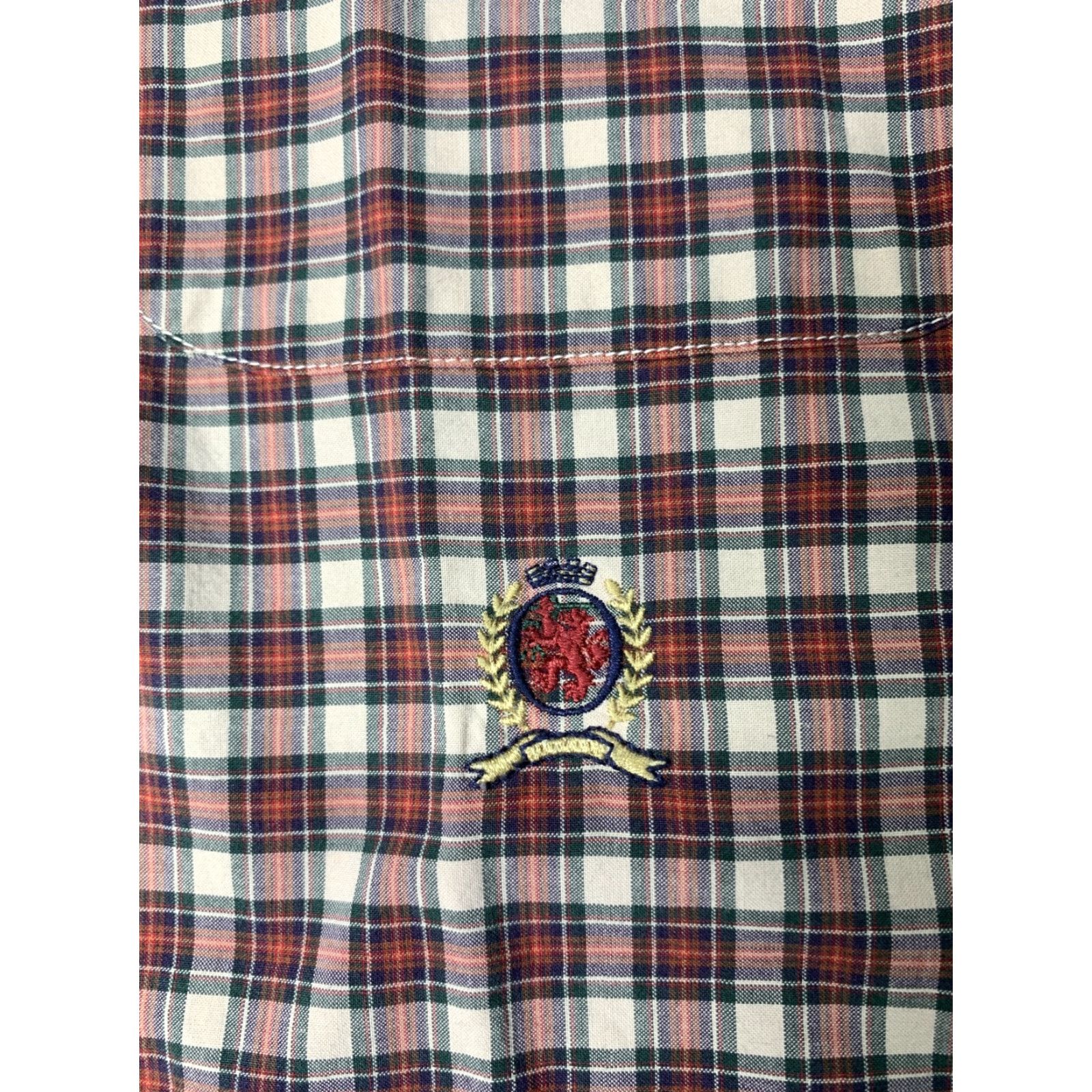 Tommy Hilfiger Tommy Hilfiger Men's Shirt Large Red White Green Plaid Long Sleeve Button-Up Size US L / EU 52-54 / 3 - 5 Thumbnail