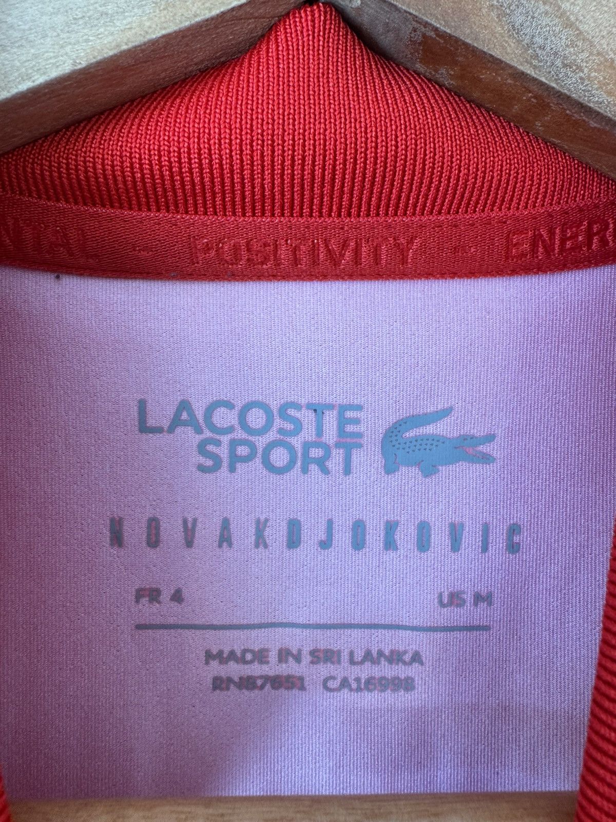 Lacoste Lacoste Sport Novak Djokovic Polo T-shirt Red Jersey Size US M / EU 48-50 / 2 - 14 Thumbnail
