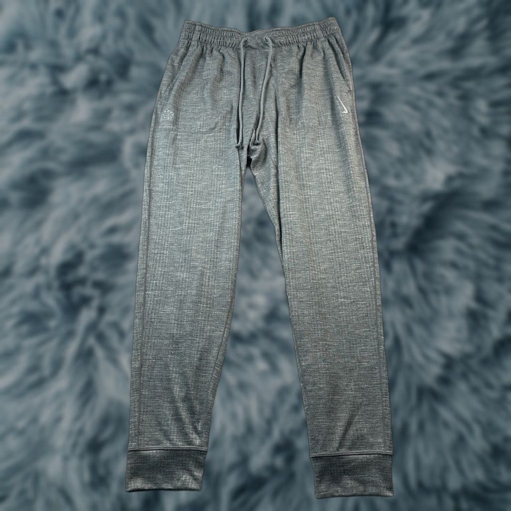 Nike Nike Yoga Pants Mens M Gray Dri-Fit Joggers with Pockets, Stretch, Inseam 29 in, Polyester Spandex, Regular Fit, Athletic Activewear Size US 31 - 1 Thumbnail