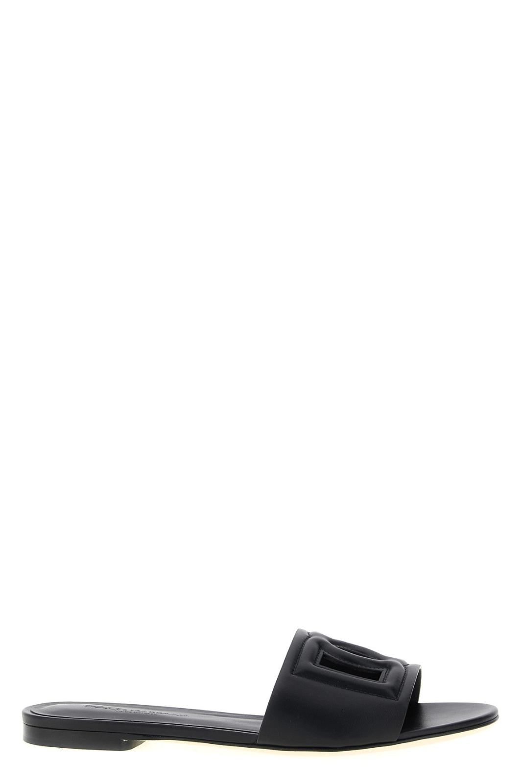 Dolce & Gabbana DG Millenials Black Leather Slide Sandals New Size US 8 / IT 38 - 1 Thumbnail