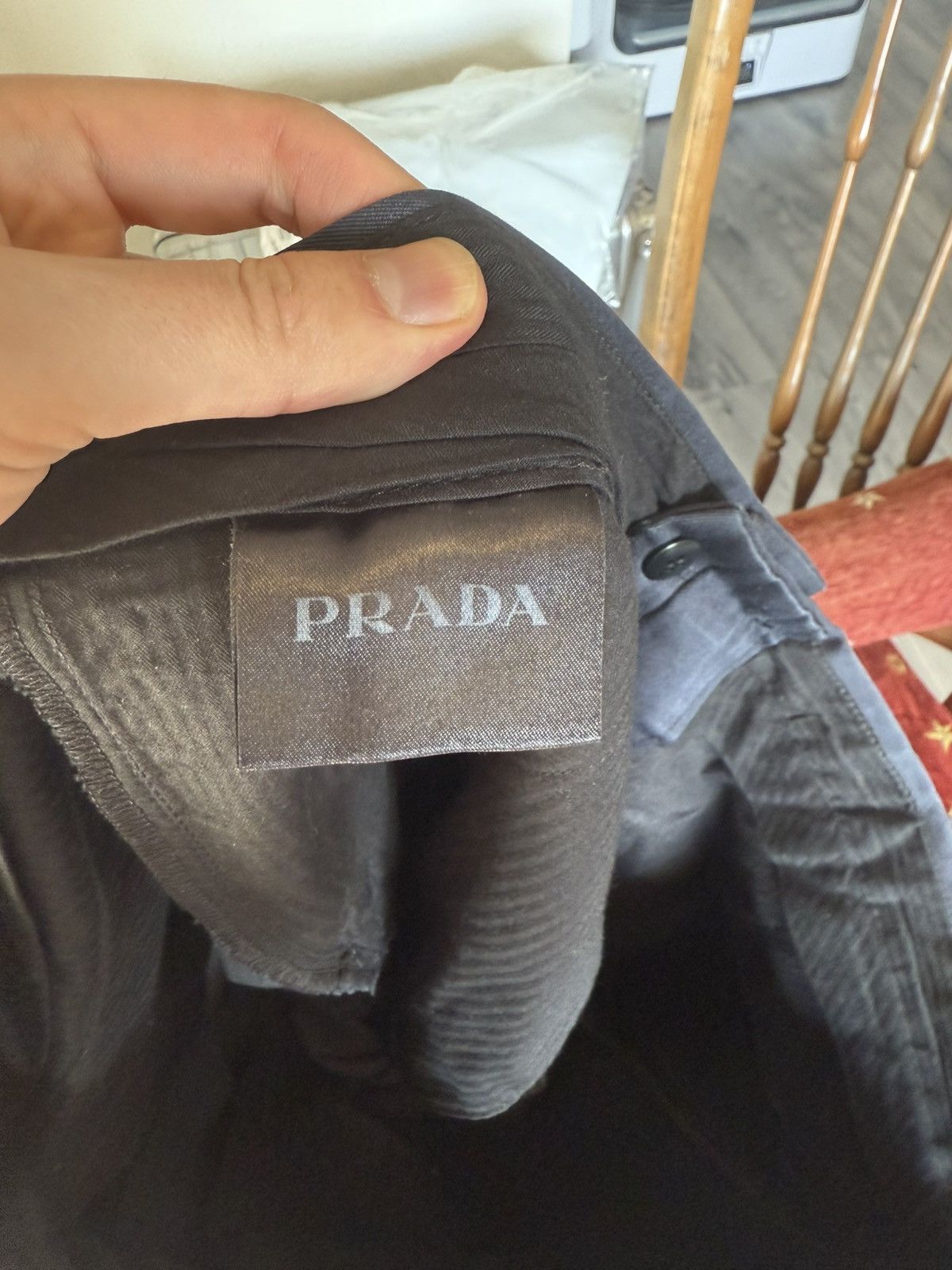 Prada Prada Slim Navy Cotton Trousers Tailored Fit Size US 34 / EU 50 - 12 Thumbnail