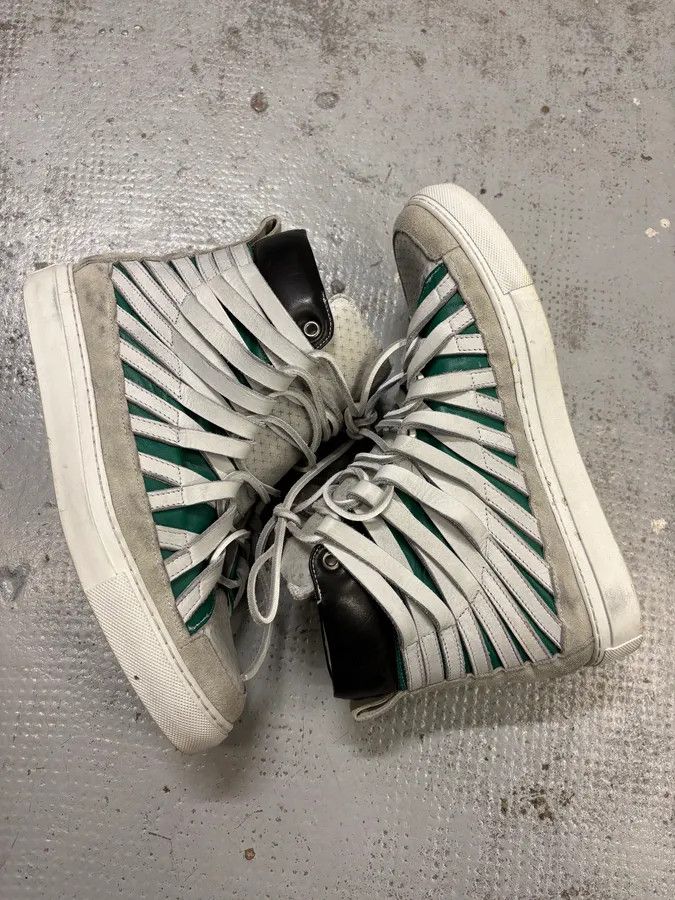 Damir Doma Damir Doma Multi Strip White Leather Sneakers Size US 8 / EU 41 - 6 Thumbnail