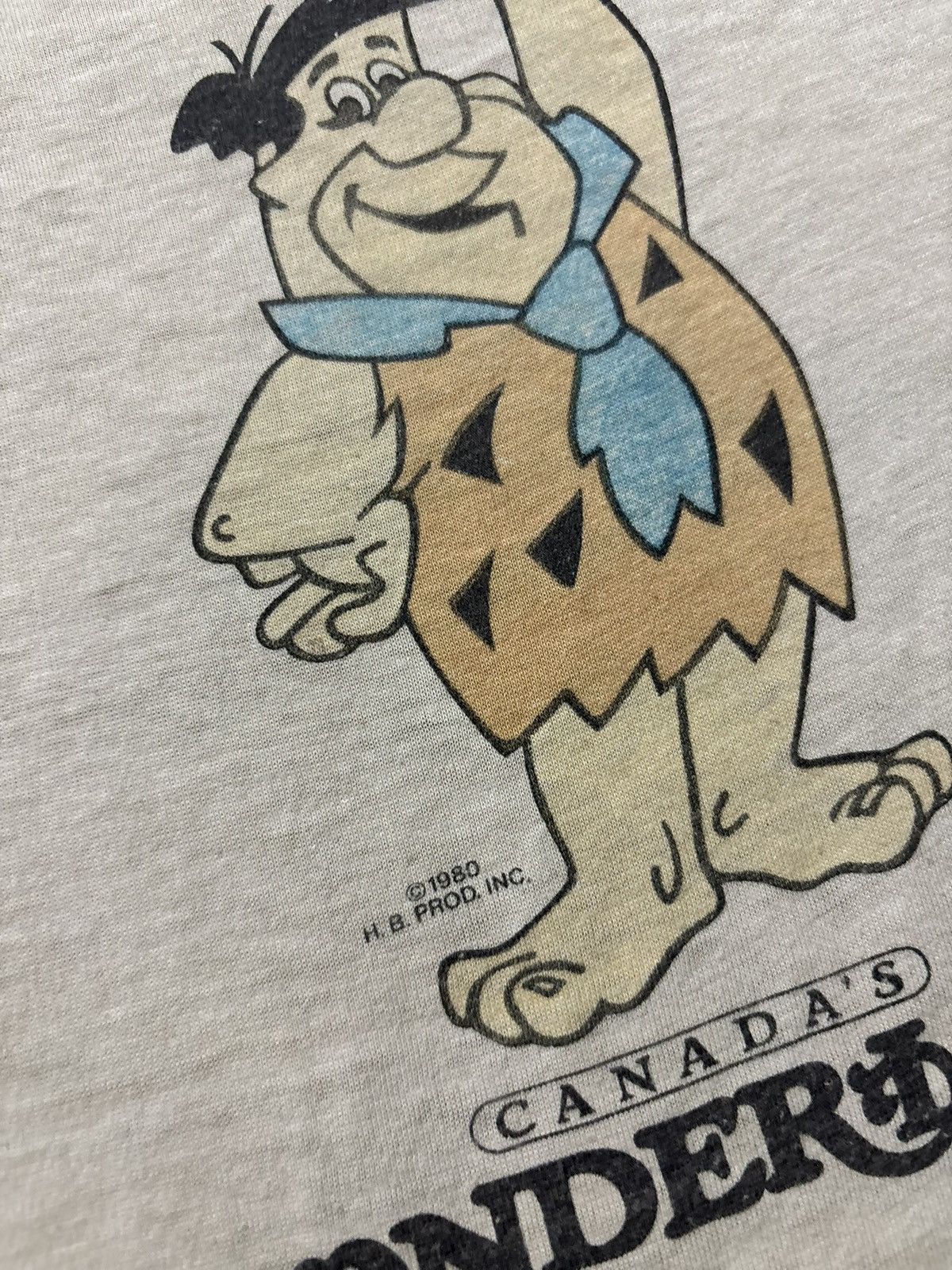 Vintage Vintage 1980 Fred Flintstone Ringer Size US L / EU 52-54 / 3 - 5 Thumbnail