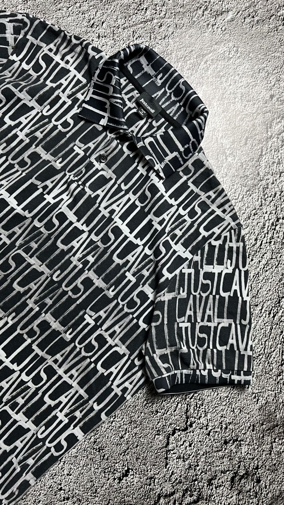 Just Cavalli Just Cavalli monogram all over logo polo shirt Size US L / EU 52-54 / 3 - 2 Thumbnail