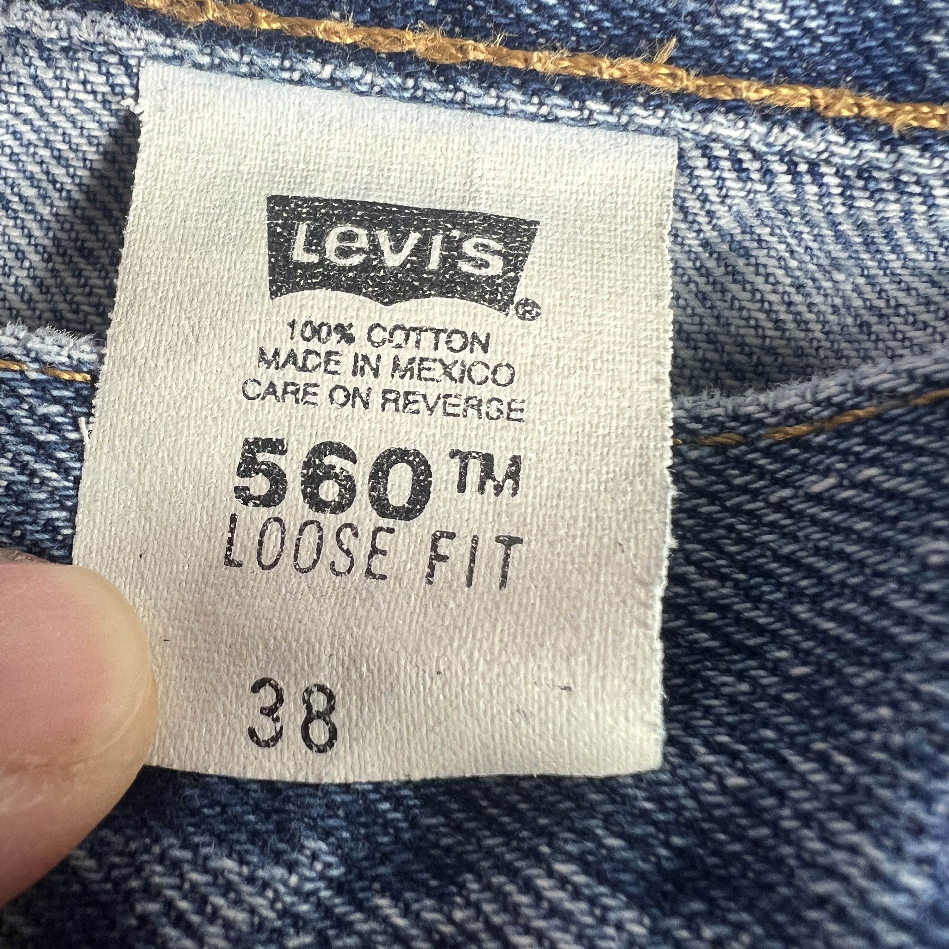 Levi's Y2K Levi's Jean Shorts 560 Loose Faded Thrashed Denim Jorts Size US 36 / EU 52 - 8 Thumbnail