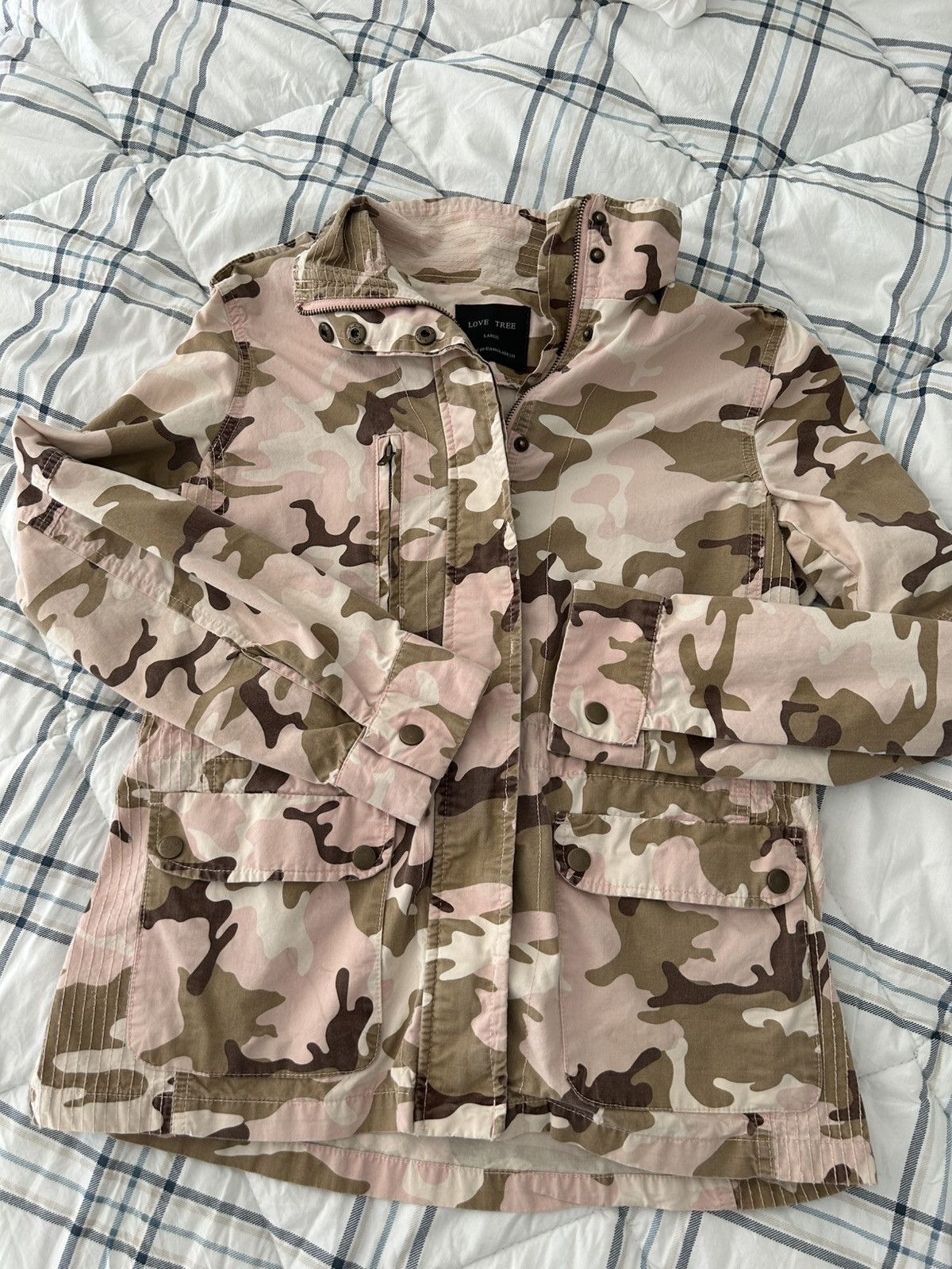 Other Love Tree Pink Camo Utility Jacket – Size Medium Size M / US 6-8 / IT 42-44 - 5 Thumbnail
