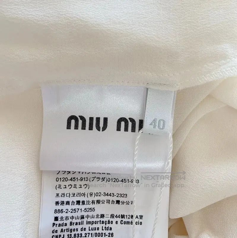 Miu Miu Miu Miu White Long Sleeve Silk Shirt . Size L / US 10 / IT 46 - 6 Thumbnail