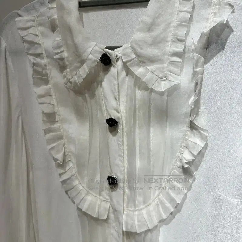 Miu Miu Miu Miu White Silk Women's Shirt . Size M / US 6-8 / IT 42-44 - 4 Thumbnail