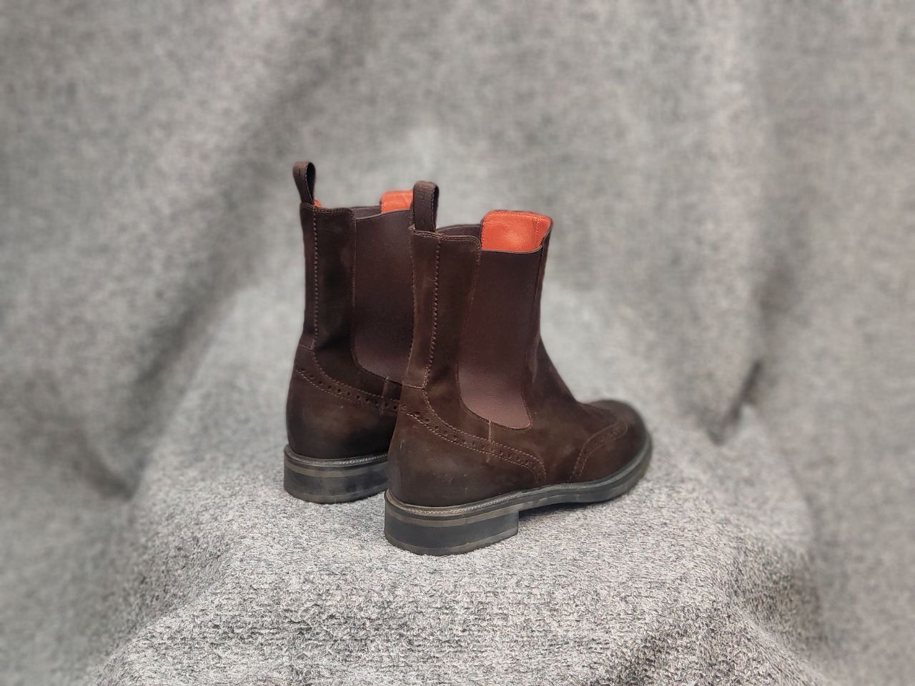 Santoni Santoni Design Premium Suede Brown Chelsea Boots Size US 7 / EU 40 - 14 Thumbnail