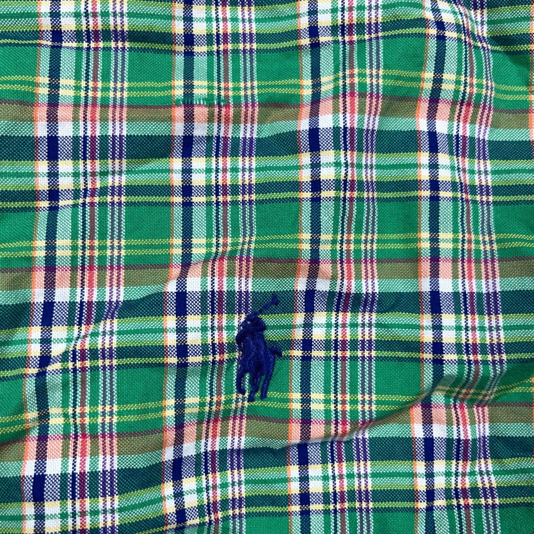 Ralph Lauren Ralph Lauren Button-Up Shirt Men Big 3XB Green Plaid OCBD Oxford Collar Long Sleeve Casual Vintage: No Size 48R - 3 Thumbnail