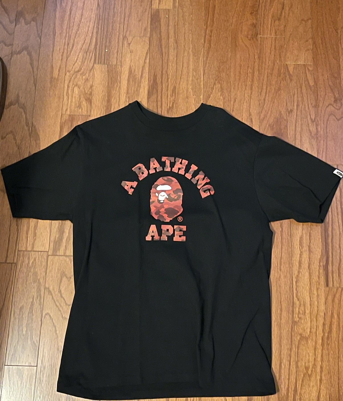 image of Bape Color Camo College Tee XL in Black, Men's