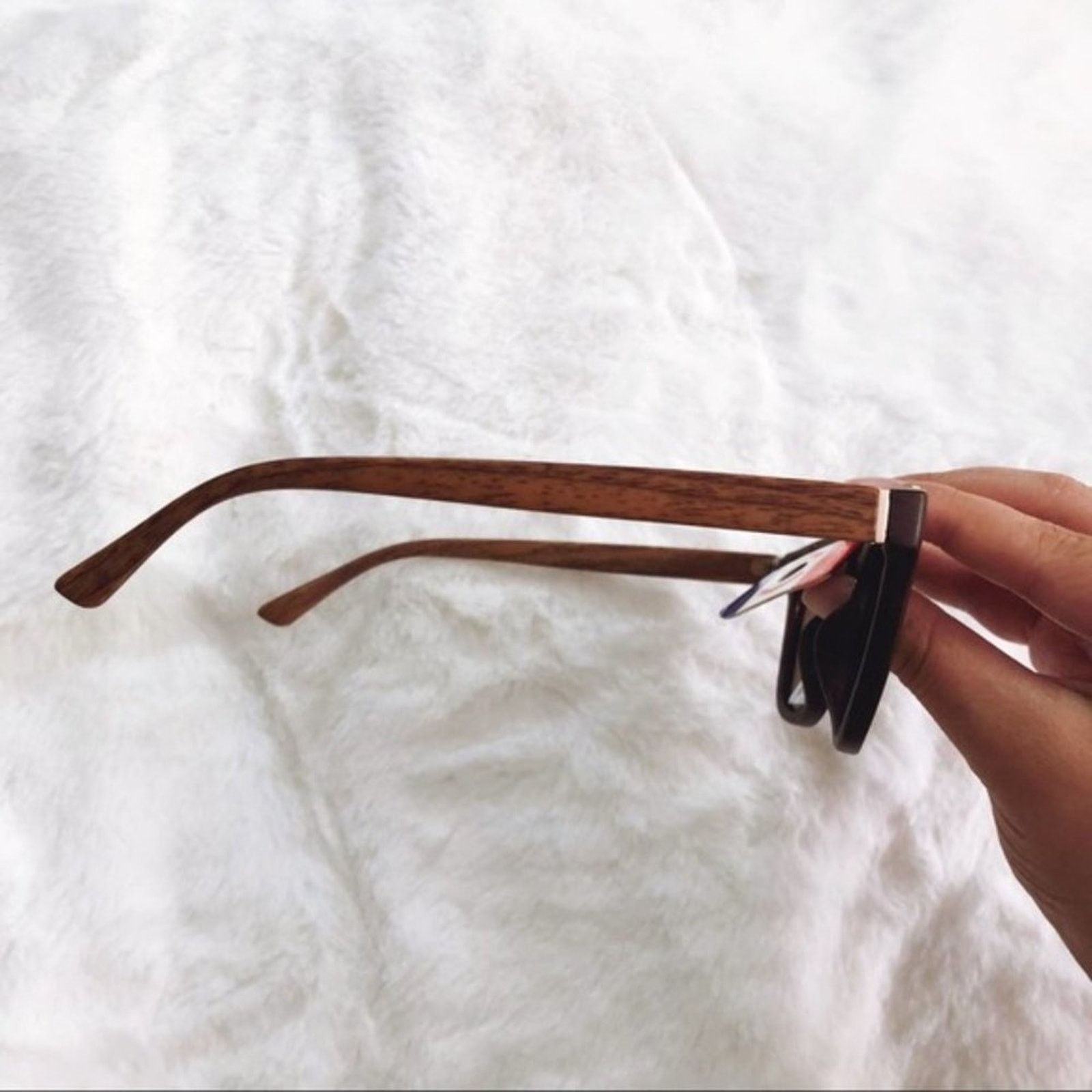 Other Lyle Dark Brown Wooden Polarized Sunglasses Size ONE SIZE - 4 Thumbnail