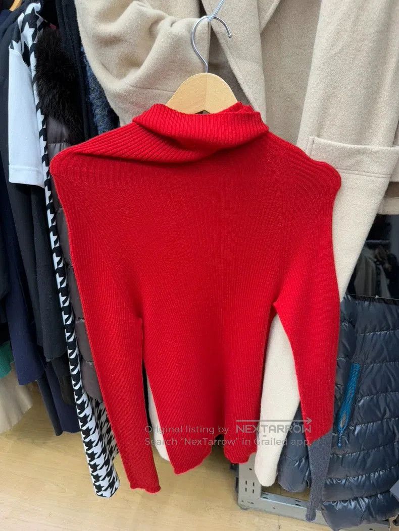 Yohji Yamamoto Yohji Yamamoto Red Wool Sweater Coat Size US S / EU 44-46 / 1 - 2 Thumbnail