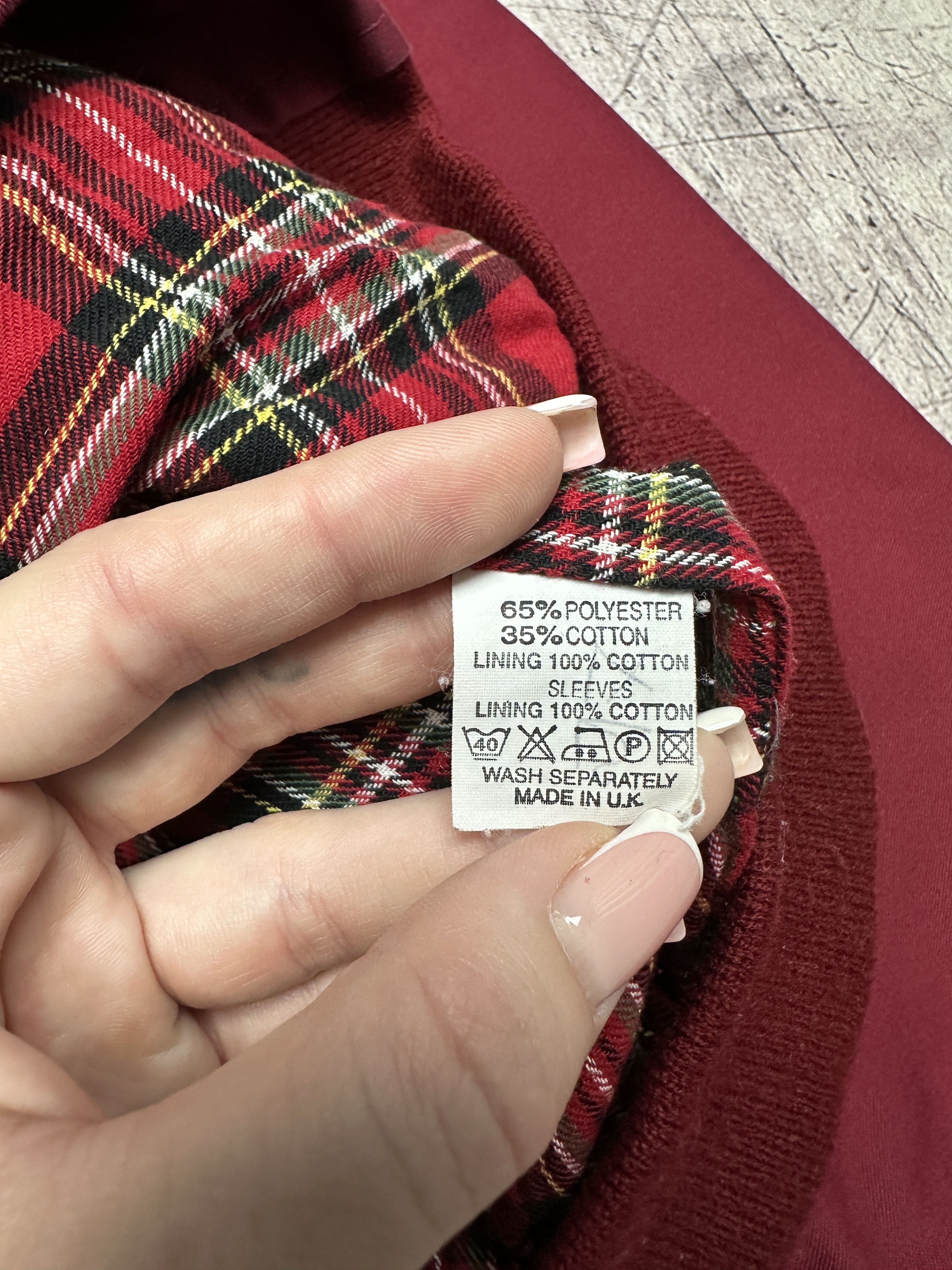 Vintage England Vintage Mens Plaid Lined Collared Jacket Size US XL / EU 56 / 4 - 5 Thumbnail