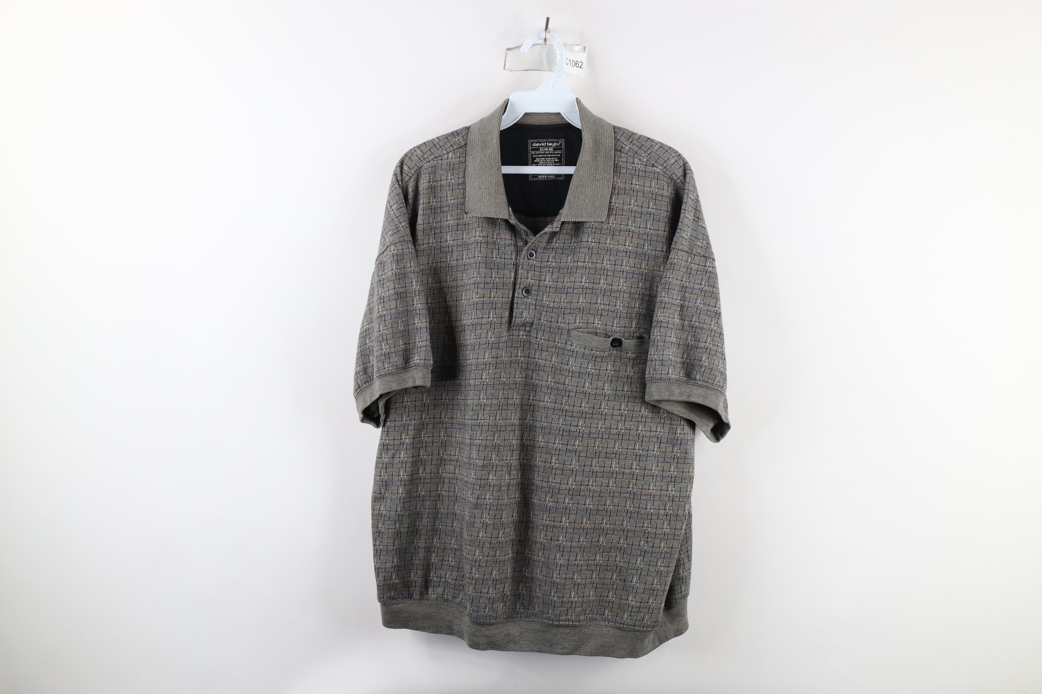 Vintage Vintage Streetwear Geometric Knit Pullover Polo Shirt Size US XL / EU 56 / 4 - 1 Thumbnail