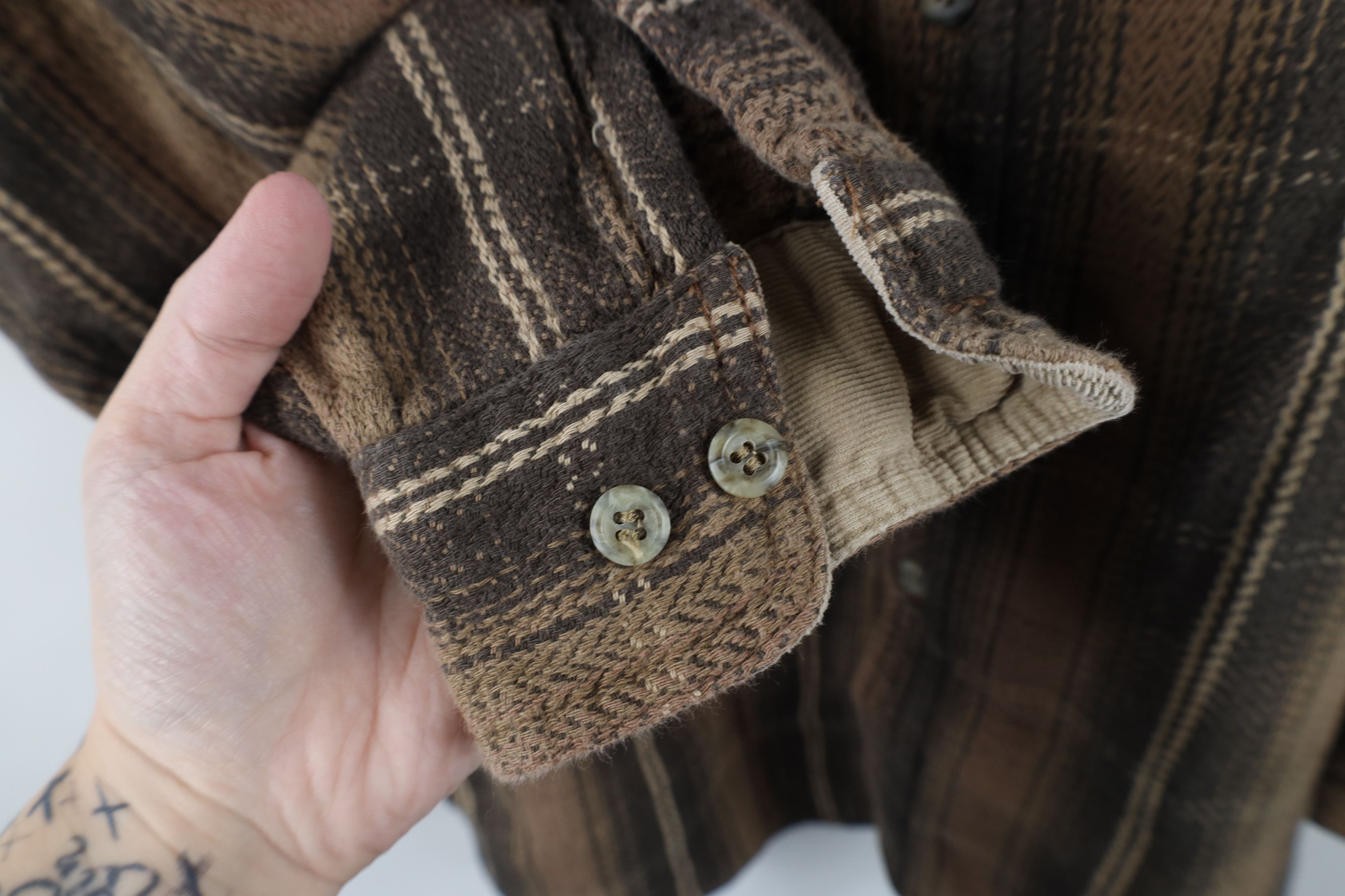 Vintage Vintage 90s Y2K Streetwear Baggy Flannel Button Shirt Plaid Size US L / EU 52-54 / 3 - 5 Thumbnail
