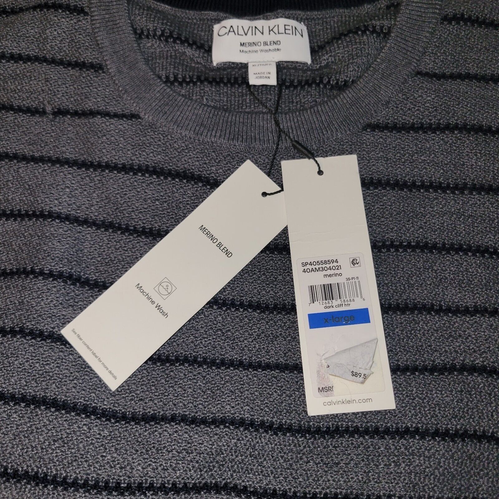 Calvin Klein Calvin Klein Merino Sweater. New With Tags $89. Size XL. Size US XL / EU 56 / 4 - 6 Thumbnail