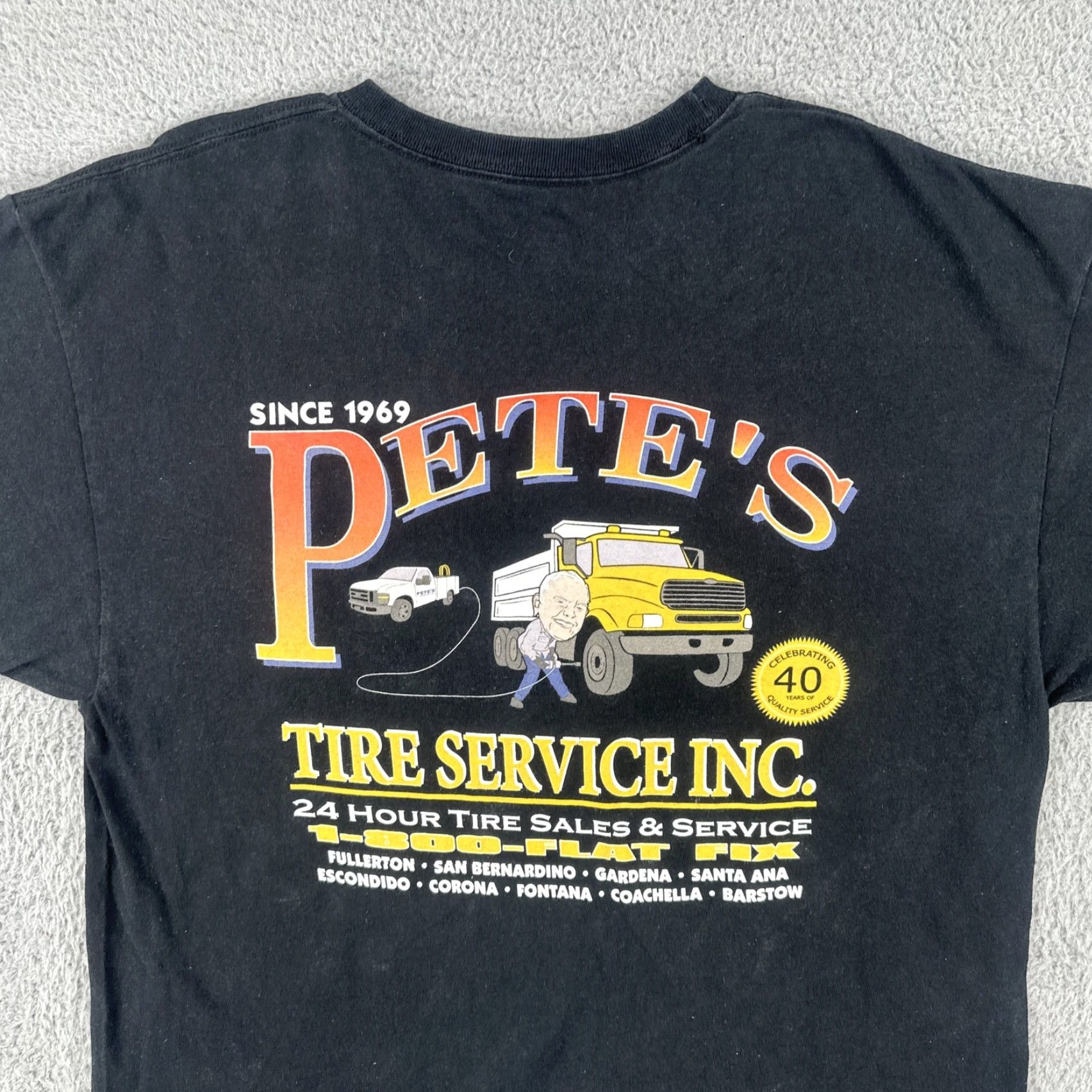 Hanes VINTAGE Hanes Beefy-T XL Black T Shirt Men California Pete’s Tire Service Coachella Escondido Size US XL / EU 56 / 4 - 2 Thumbnail
