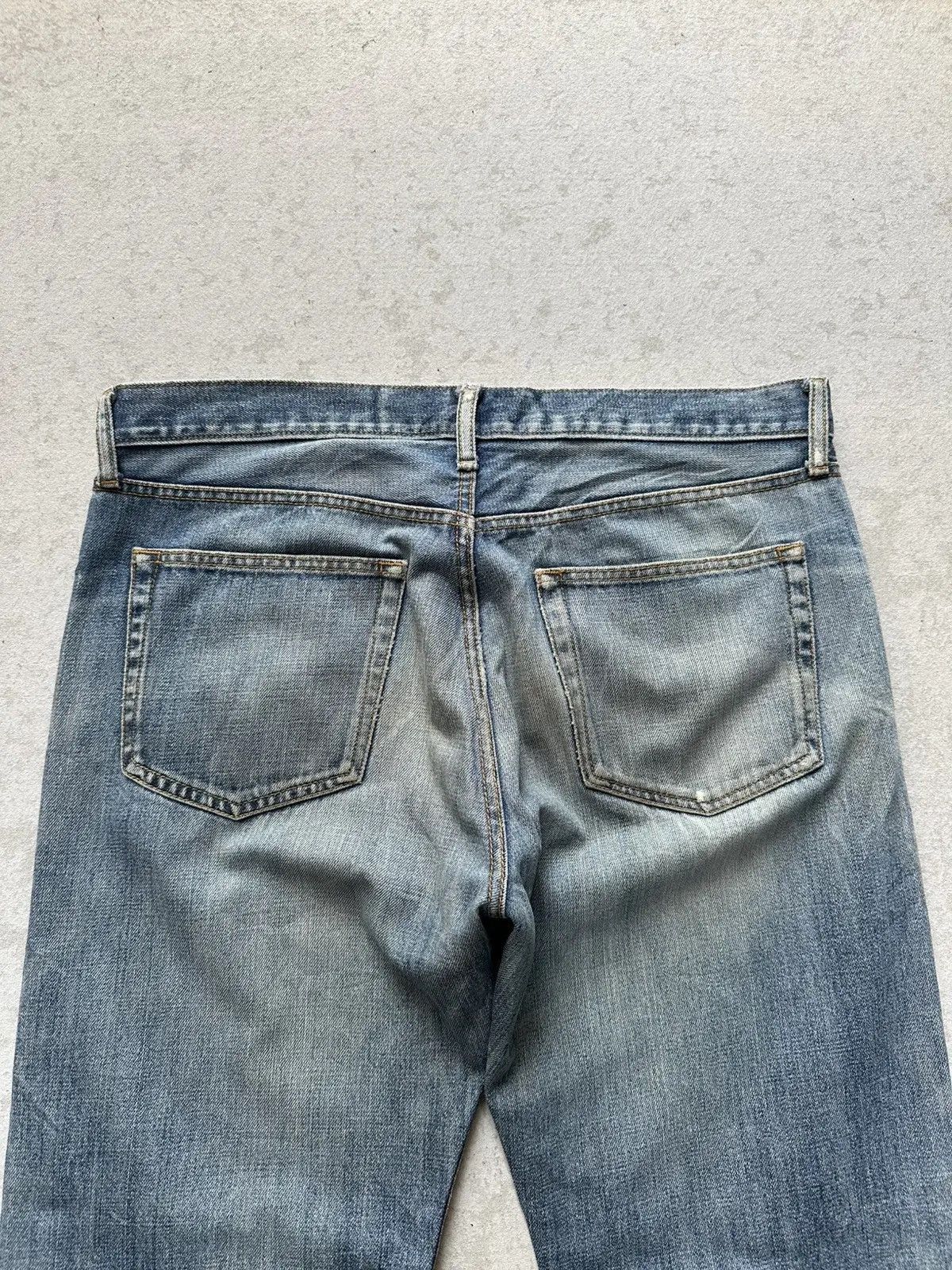 Uniqlo UNIQLO Japan Blue Washed Distressed Denim Pants Size US 36 / EU 52 - 15 Thumbnail