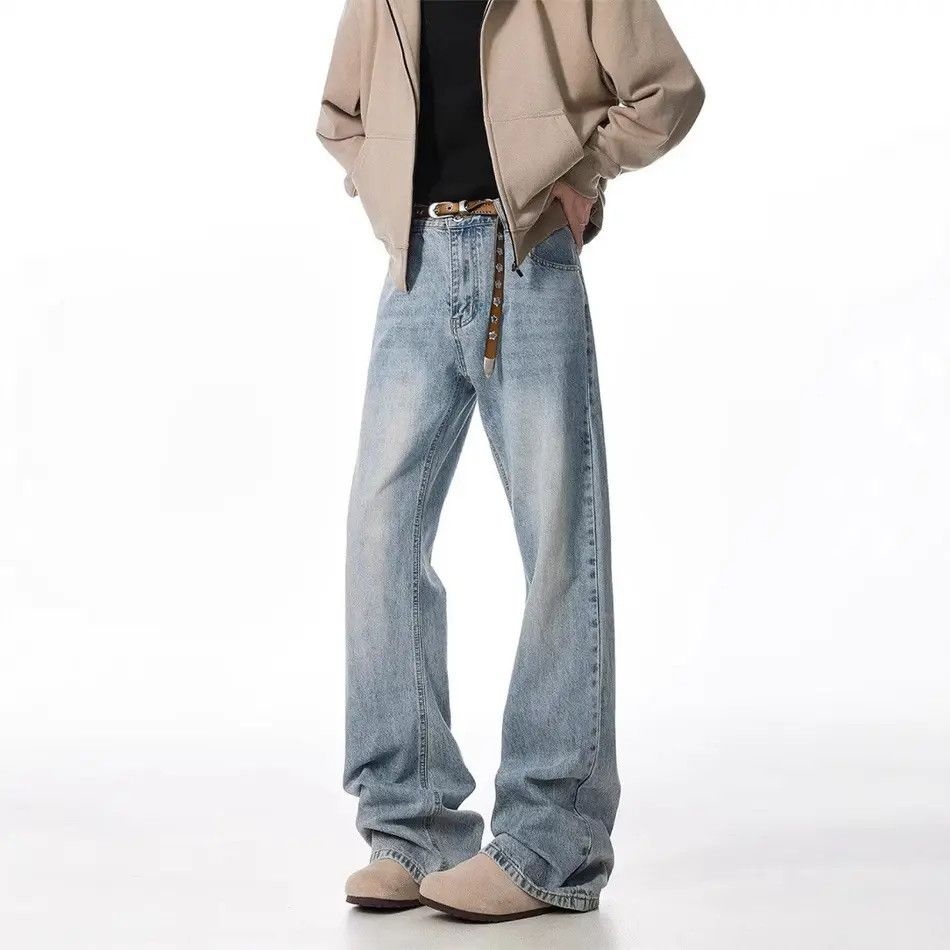Japanese Brand Retro loose straight leg micro flared jeans Size US 32 / EU 48 - 2 Thumbnail