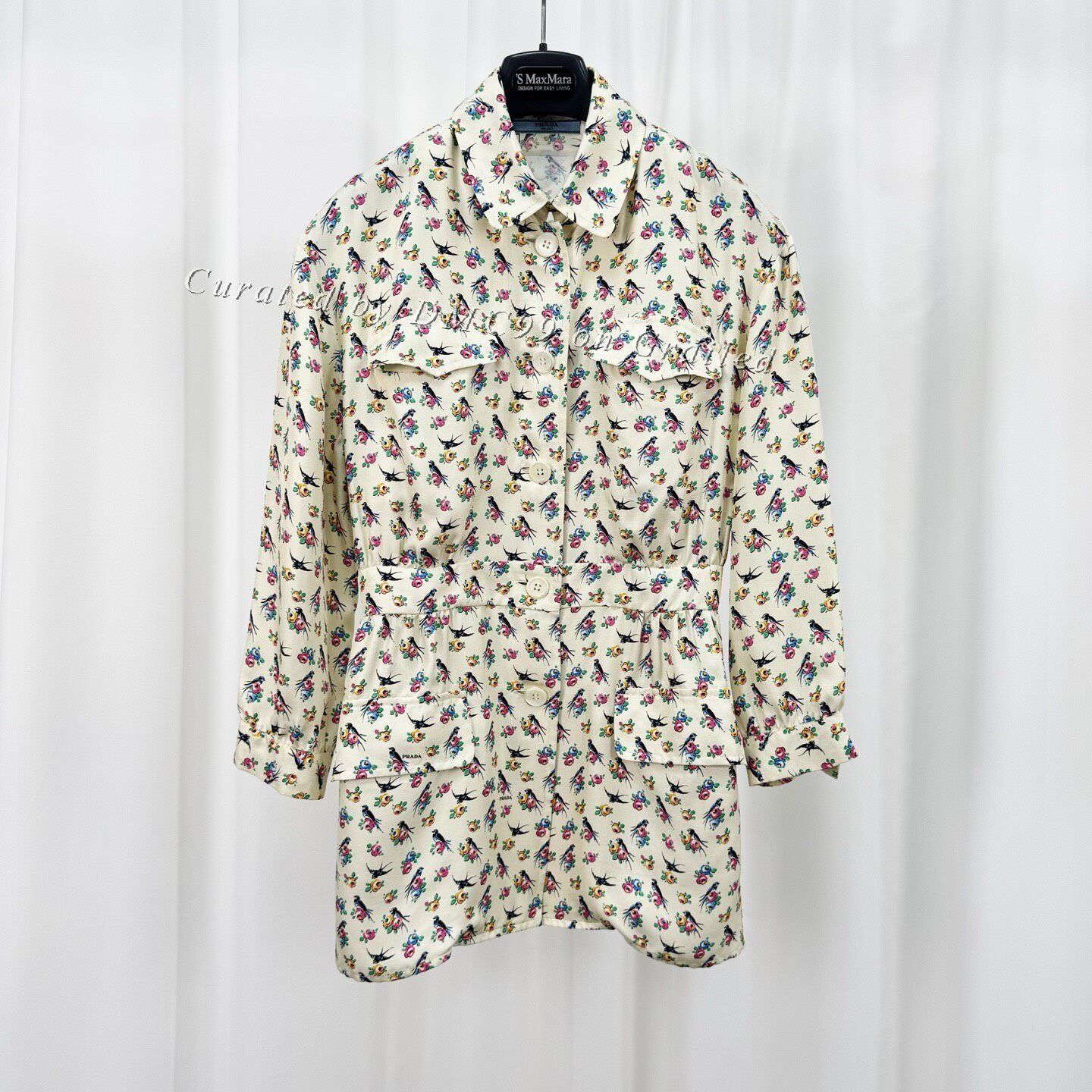 Prada Prada Magpie Floral Triangle Logo Silk Dress Size S / US 4 / IT 40 - 1 Thumbnail