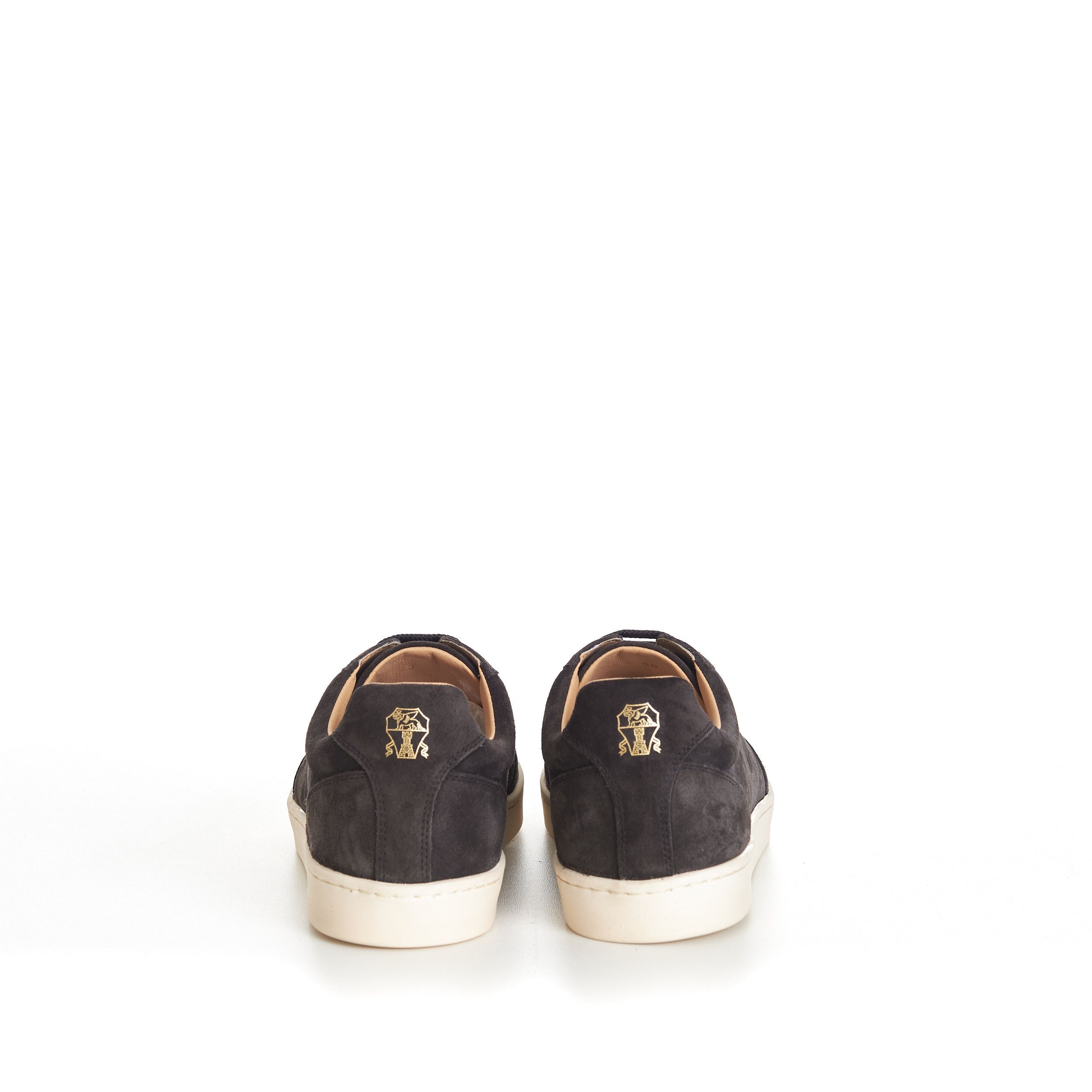 Brunello Cucinelli Anthracite Grey Suede Round Toe Lace-Up Sneakers Size US 7 / EU 40 - 6 Thumbnail
