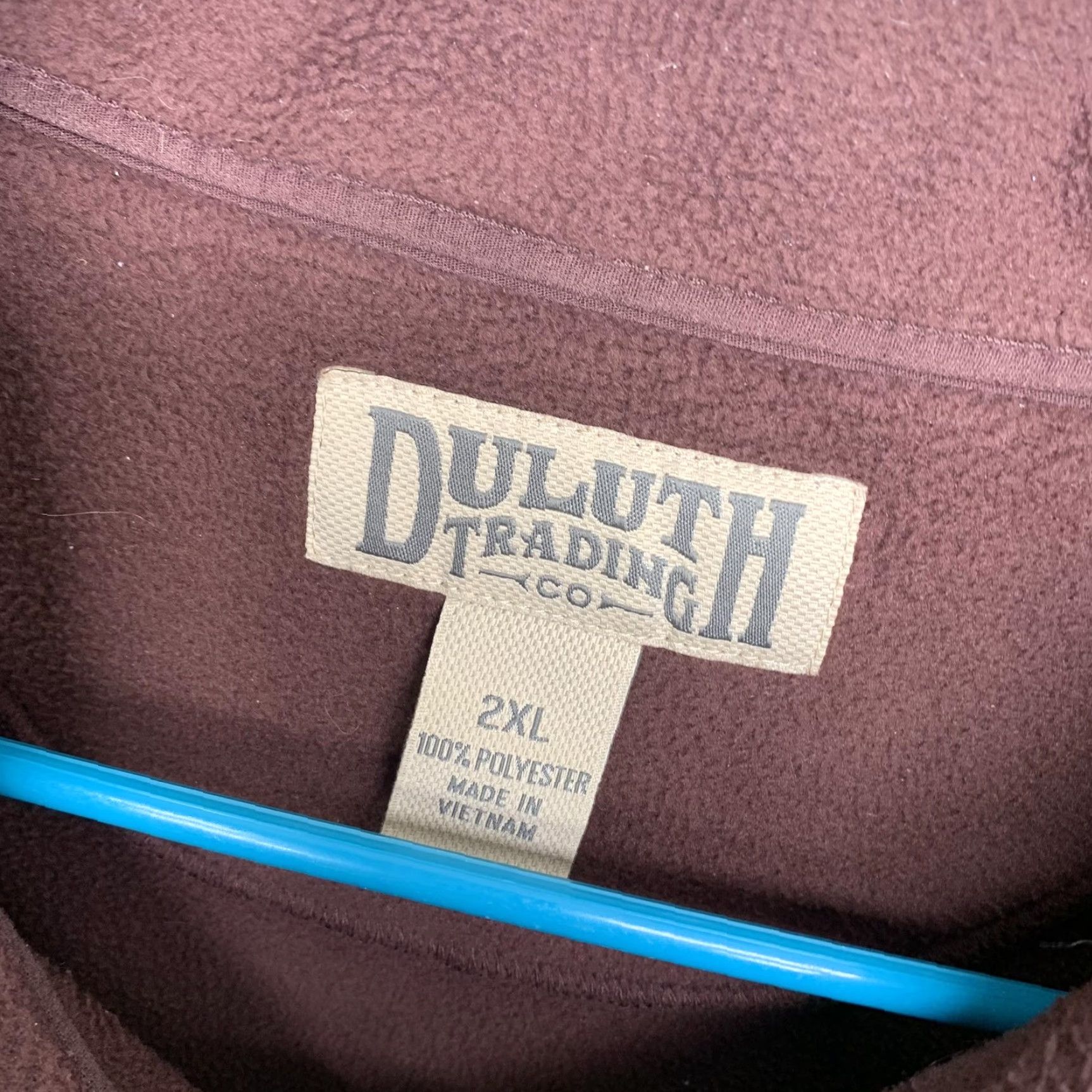 Duluth Trading Company Duluth Trading Co Vest Mens 2XL Brown Fleece Full Zip Collared Pockets Workwear Outdoor Casual Zip Vest Size US XXL / EU 58 / 5 - 7 Thumbnail