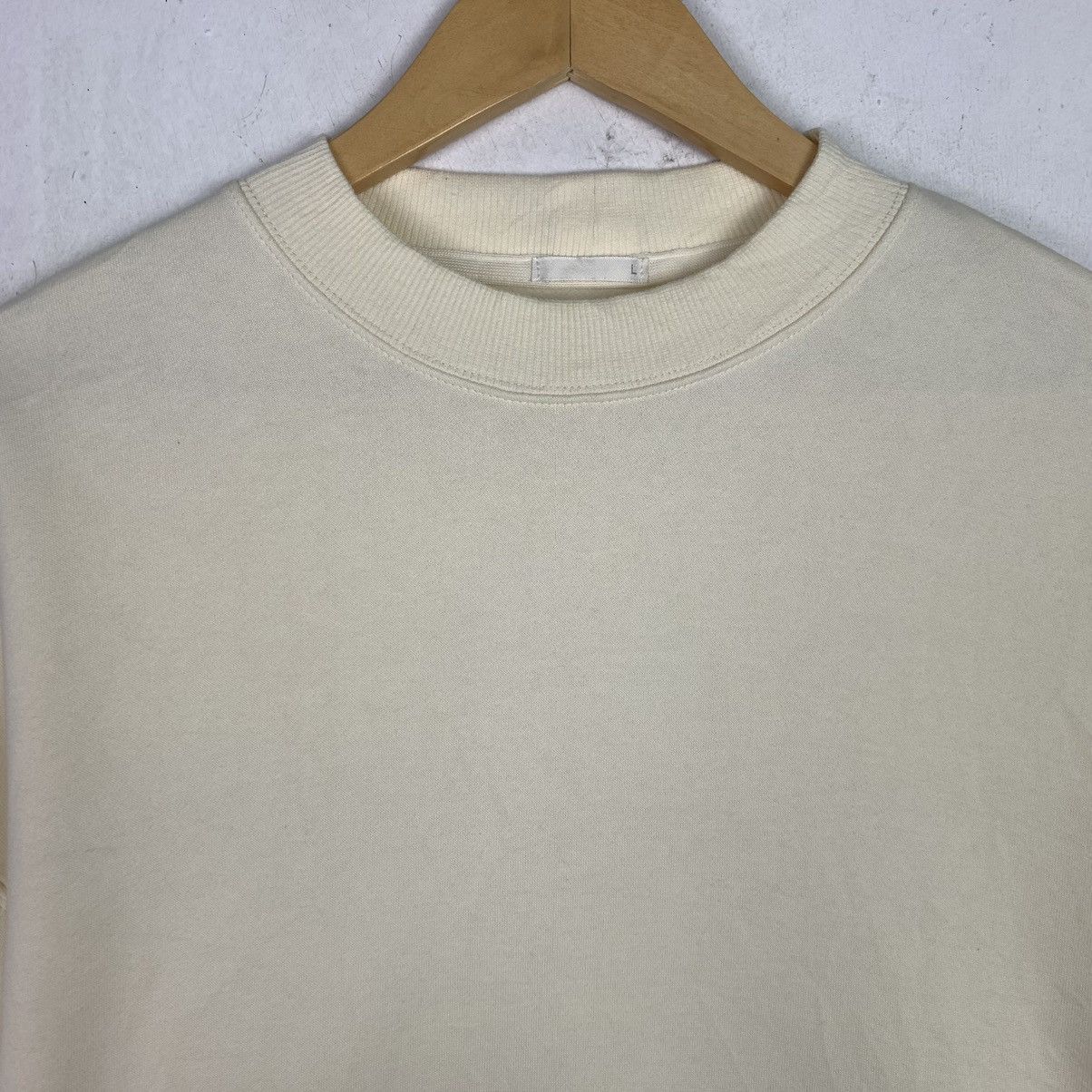 GU × Vintage Vintage White long sleeve Sweatshirt Size US L / EU 52-54 / 3 - 2 Thumbnail