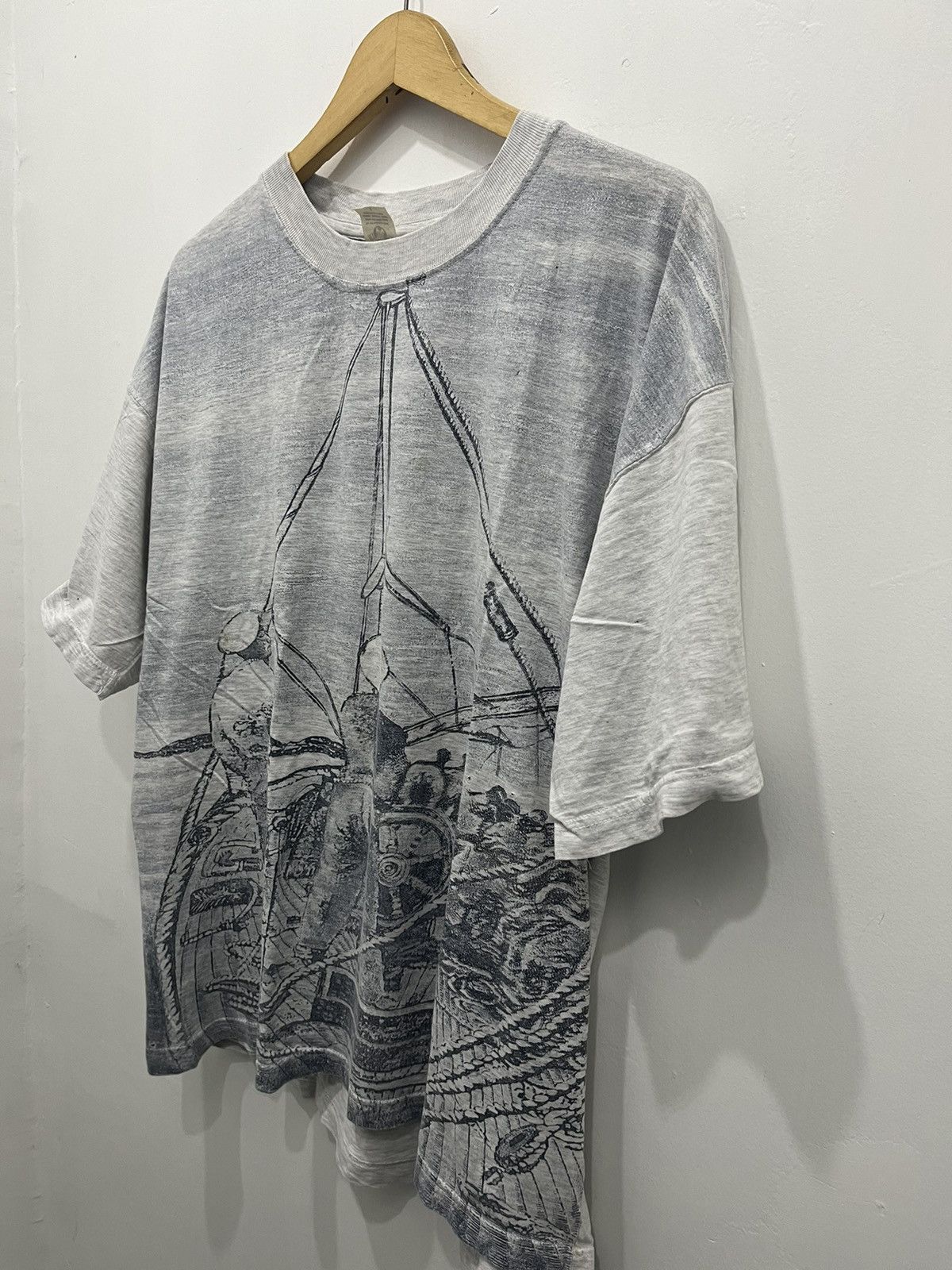 Vintage Milagosta Army Graphic Paint Short Sleeve Tees Size US L / EU 52-54 / 3 - 3 Thumbnail