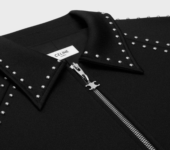 Celine o1bcso1str0126 2Y44H121O Double-faced Plain Studded Jacket Size US XL / EU 56 / 4 - 3 Thumbnail