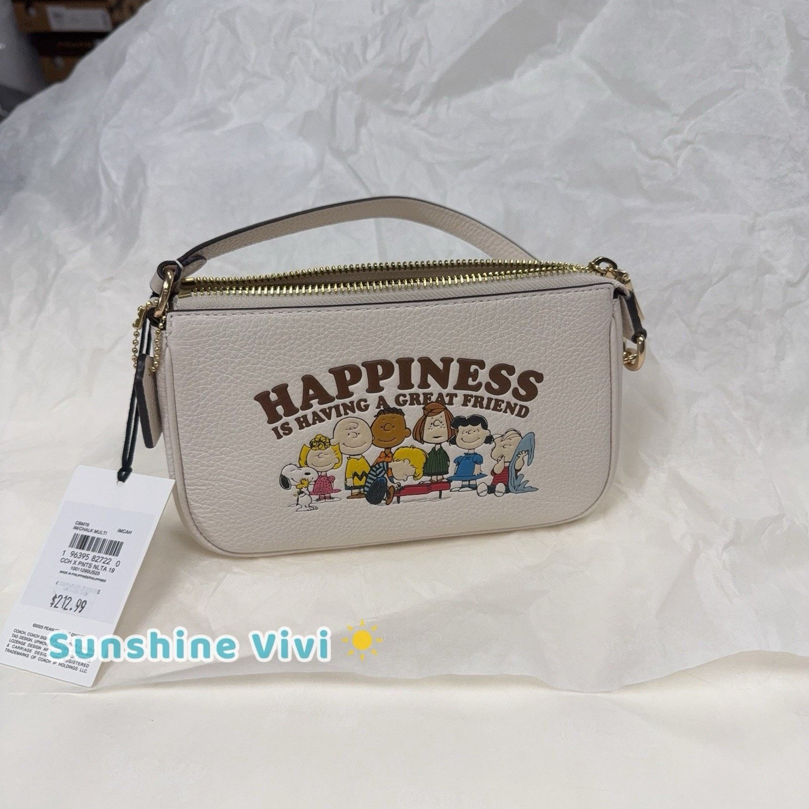 Coach NWT Limited Coach X Peanuts Nolita 19 CBM76 Gold/Chalk Size ONE SIZE - 5 Thumbnail