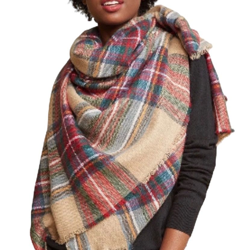 Other ModCloth multicolor plaid blanket scarf Size ONE SIZE - 1 Thumbnail