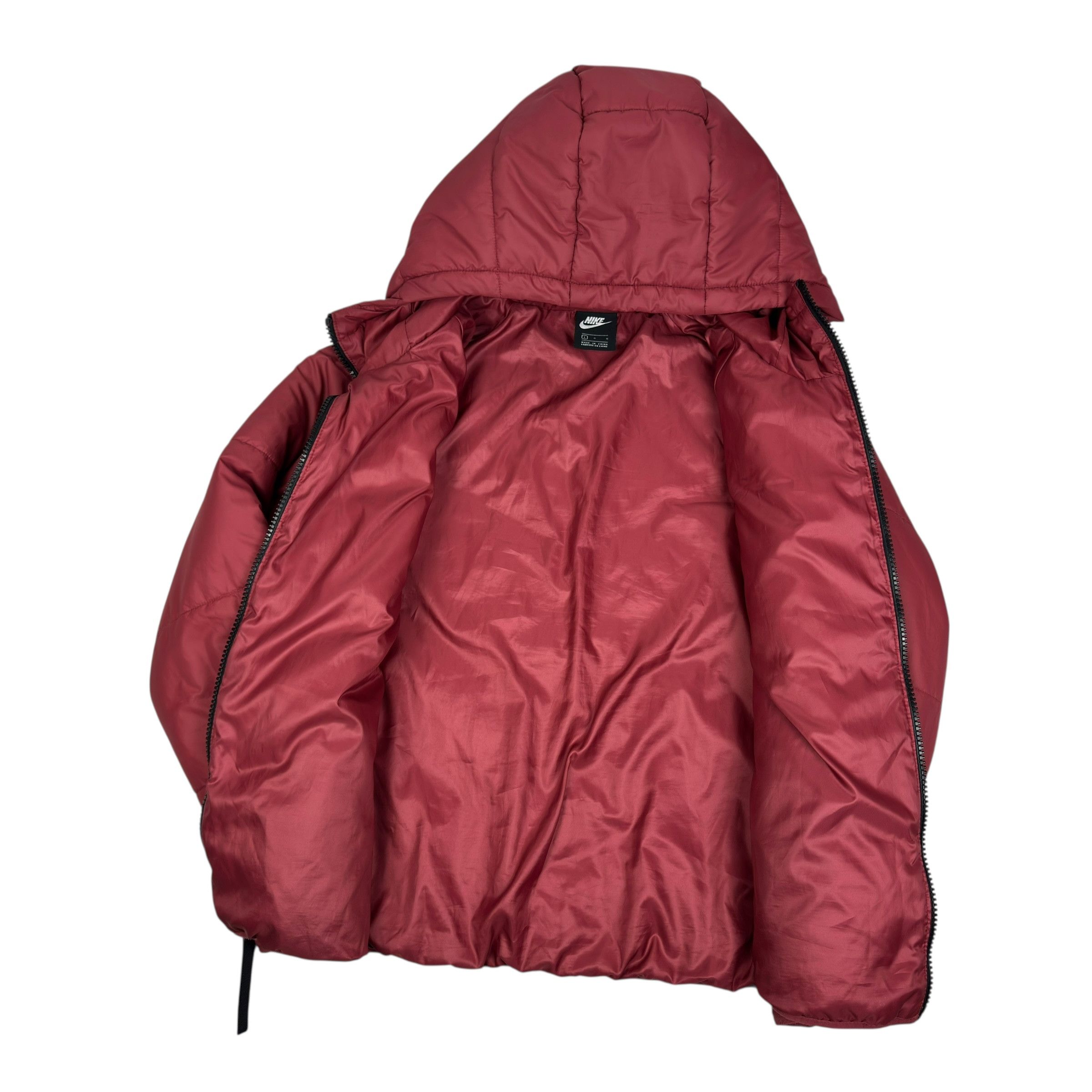 Nike Nike Sportswear Windrunner Womens Red Hooded Puffer Jacket L Size L / US 10 / IT 46 - 10 Thumbnail
