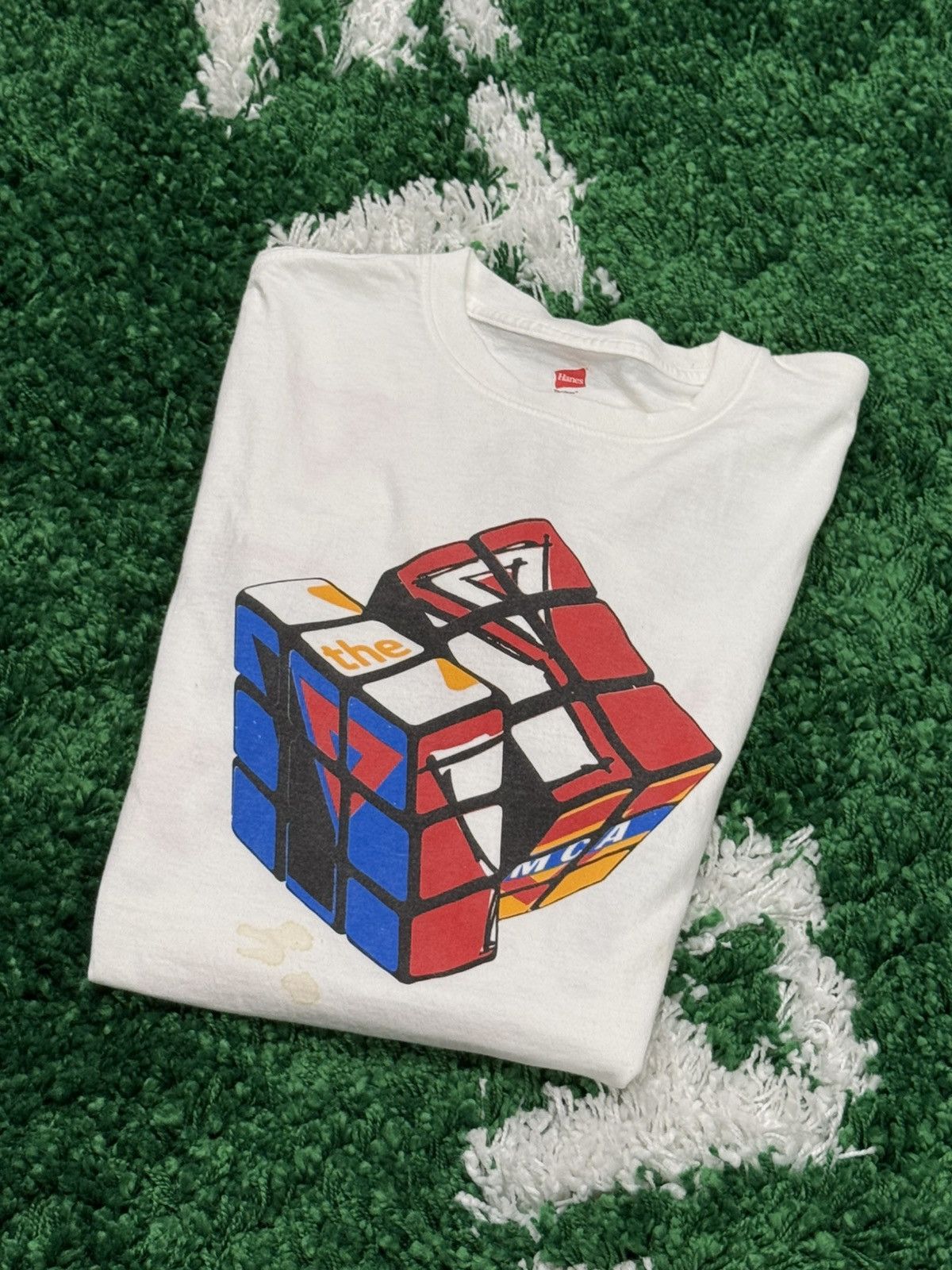 Hanes × Vintage Vintage Rubiks Cube Rubik YMCA Tee White Small Tagless Size US S / EU 44-46 / 1 - 1 Thumbnail
