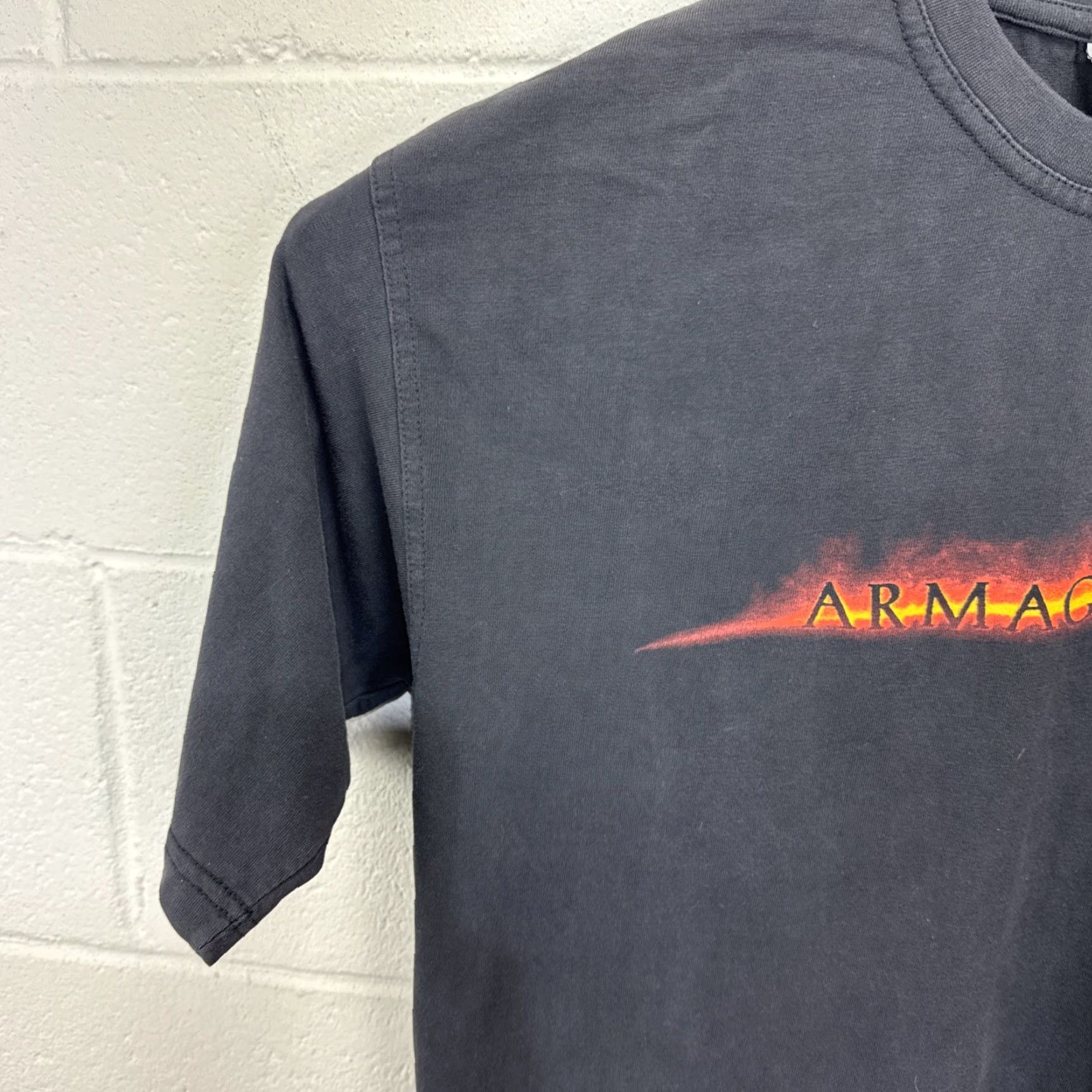 Doublet VINTAGE Armageddon Movie Promo T-Shirt Main Selling Point: Logo Graphic Print Black 1998 90s Double-Sided Men L 1990s Space Movie Theme Mens Size US L / EU 52-54 / 3 - 6 Thumbnail