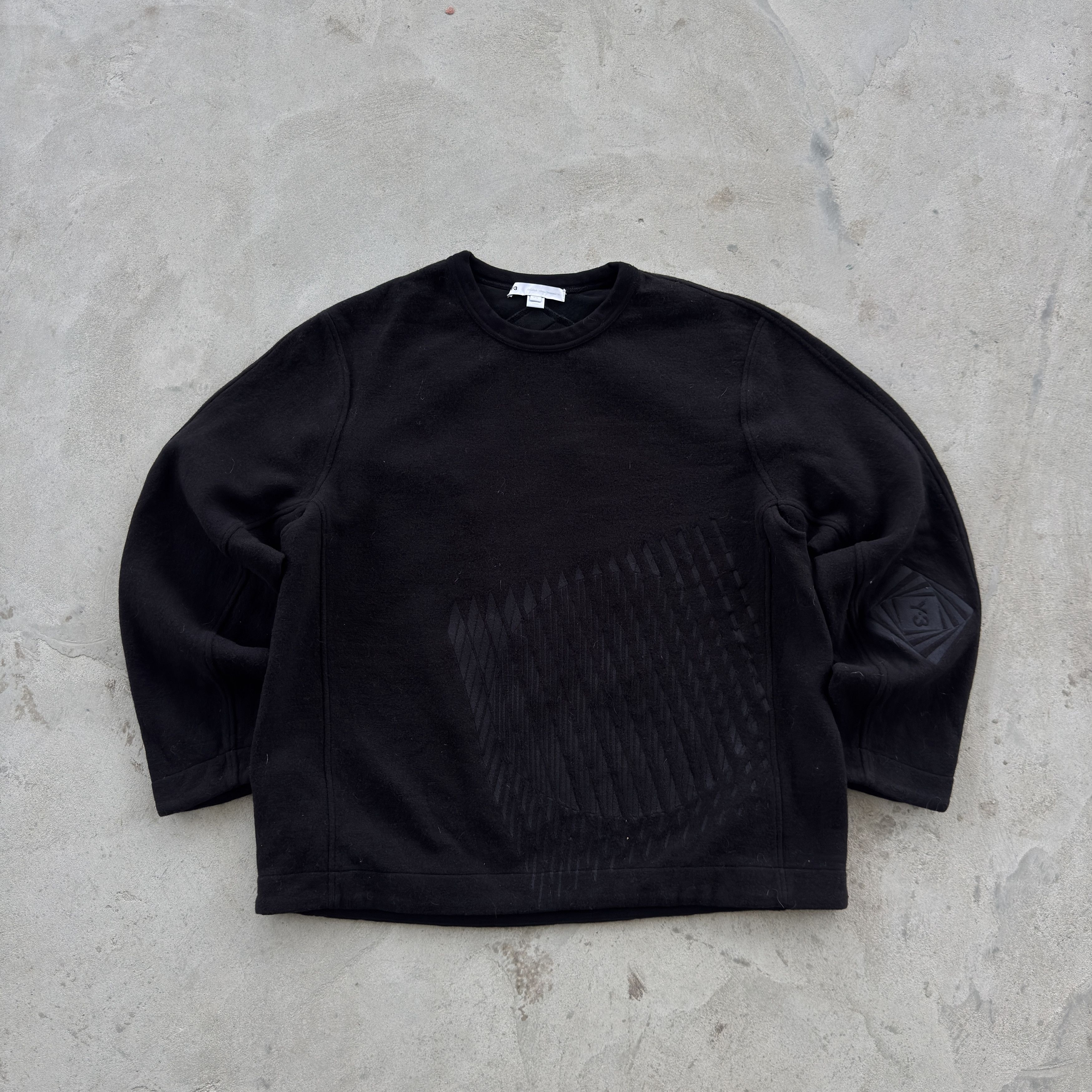 Adidas × Y-3 Adidas Y-3 Yohji Yamamoto Sleeve Patch Sweatshirt Black M Size US M / EU 48-50 / 2 - 1 Thumbnail