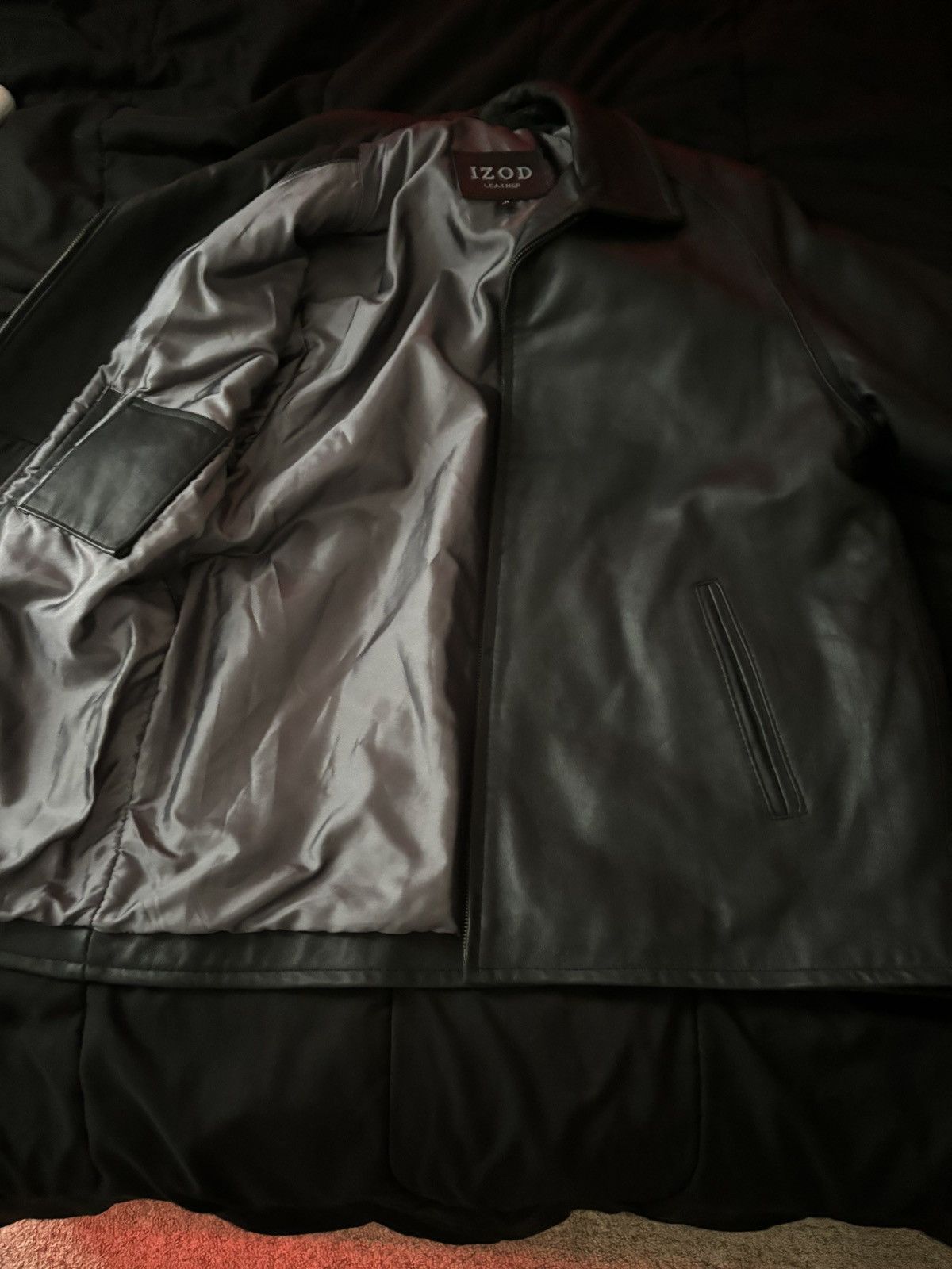 Izod black izod leather bomber jacket Size US M / EU 48-50 / 2 - 4 Thumbnail