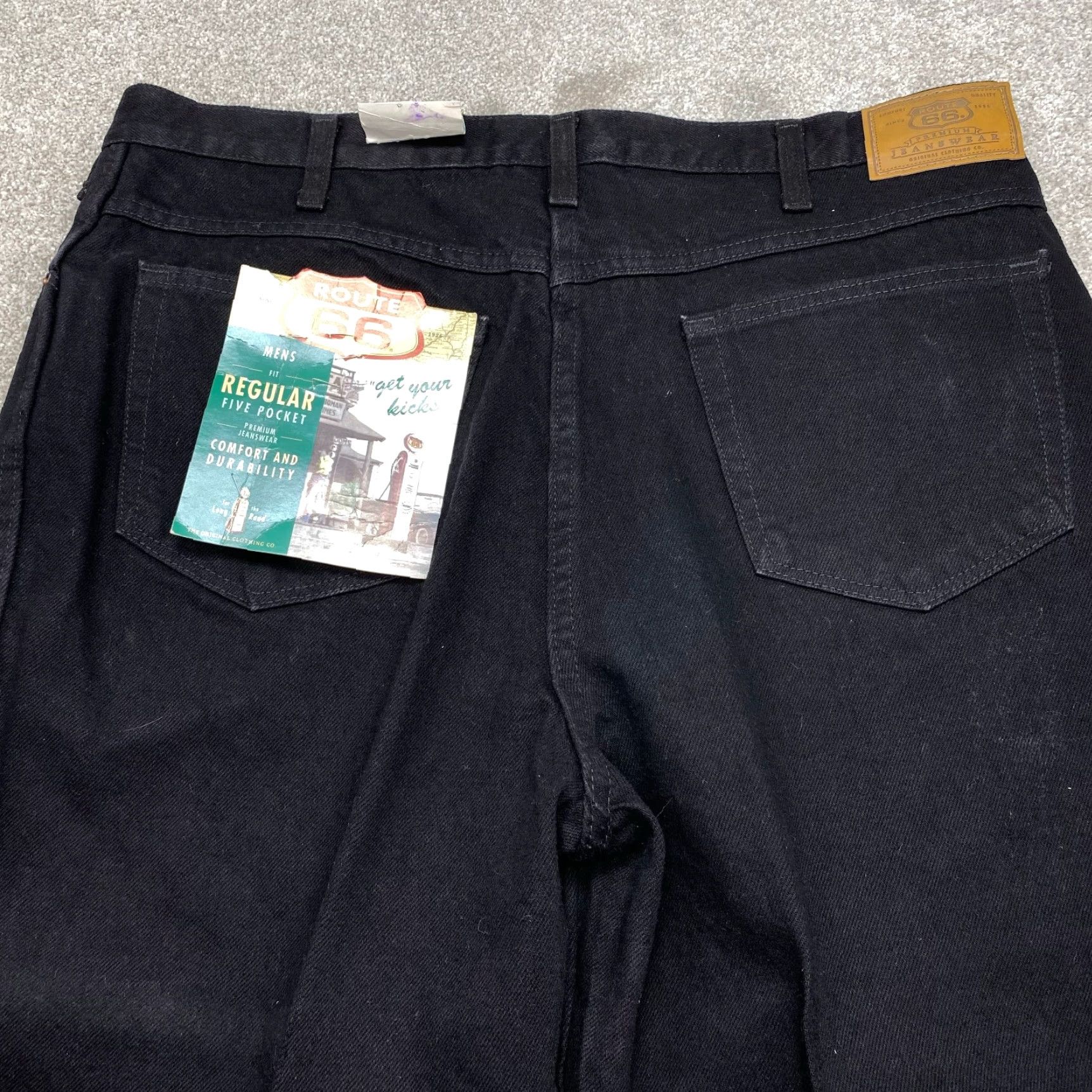 Route 66 VINTAGE Route 66 Jean Mens 36x25 Black Denim Jeans Regular Fit Tapered 7202 Size US 36 / EU 52 - 4 Thumbnail