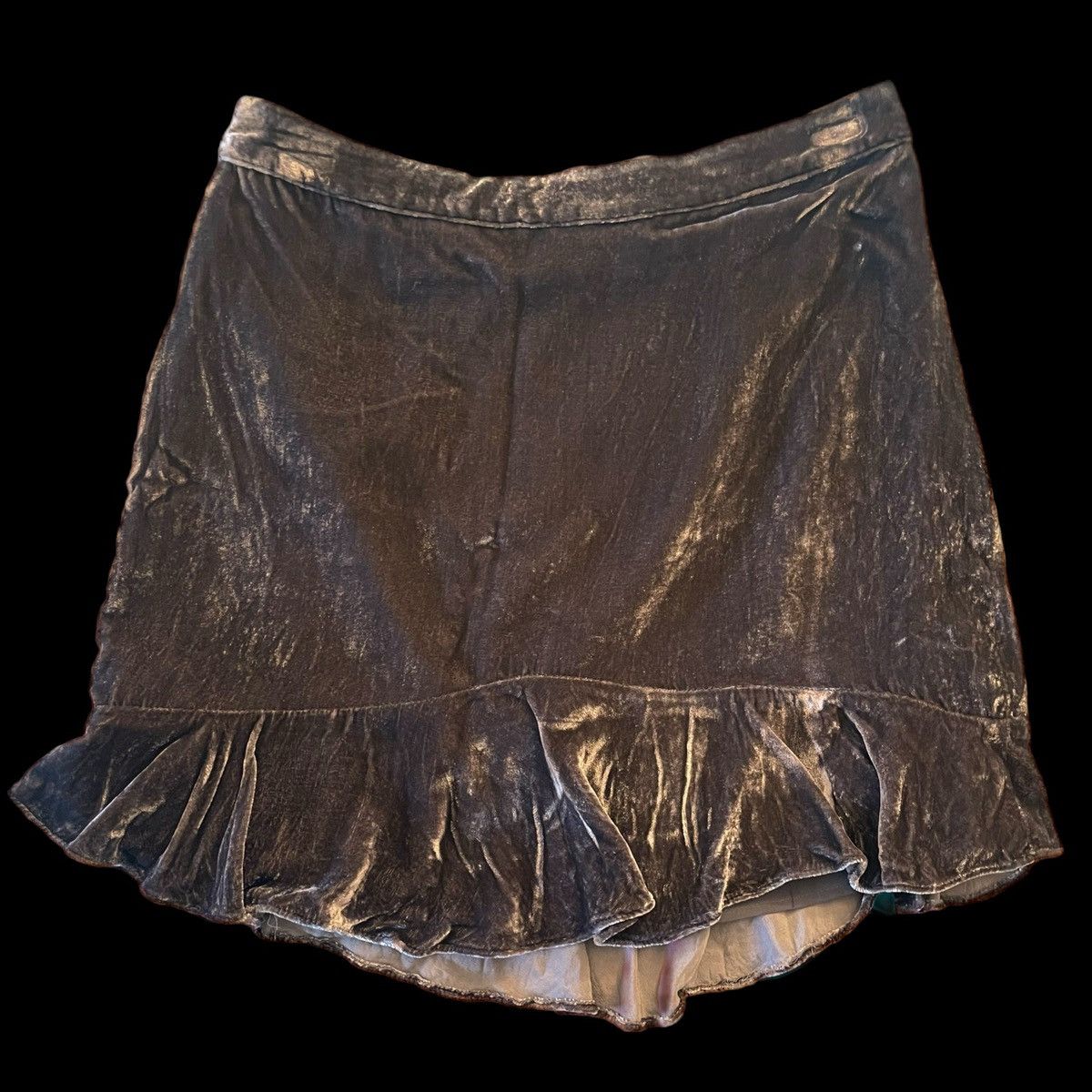 Madewell madewell velvet ruffle mini skirt sz 2 Size 26" / US 2 / IT 38 - 1 Thumbnail