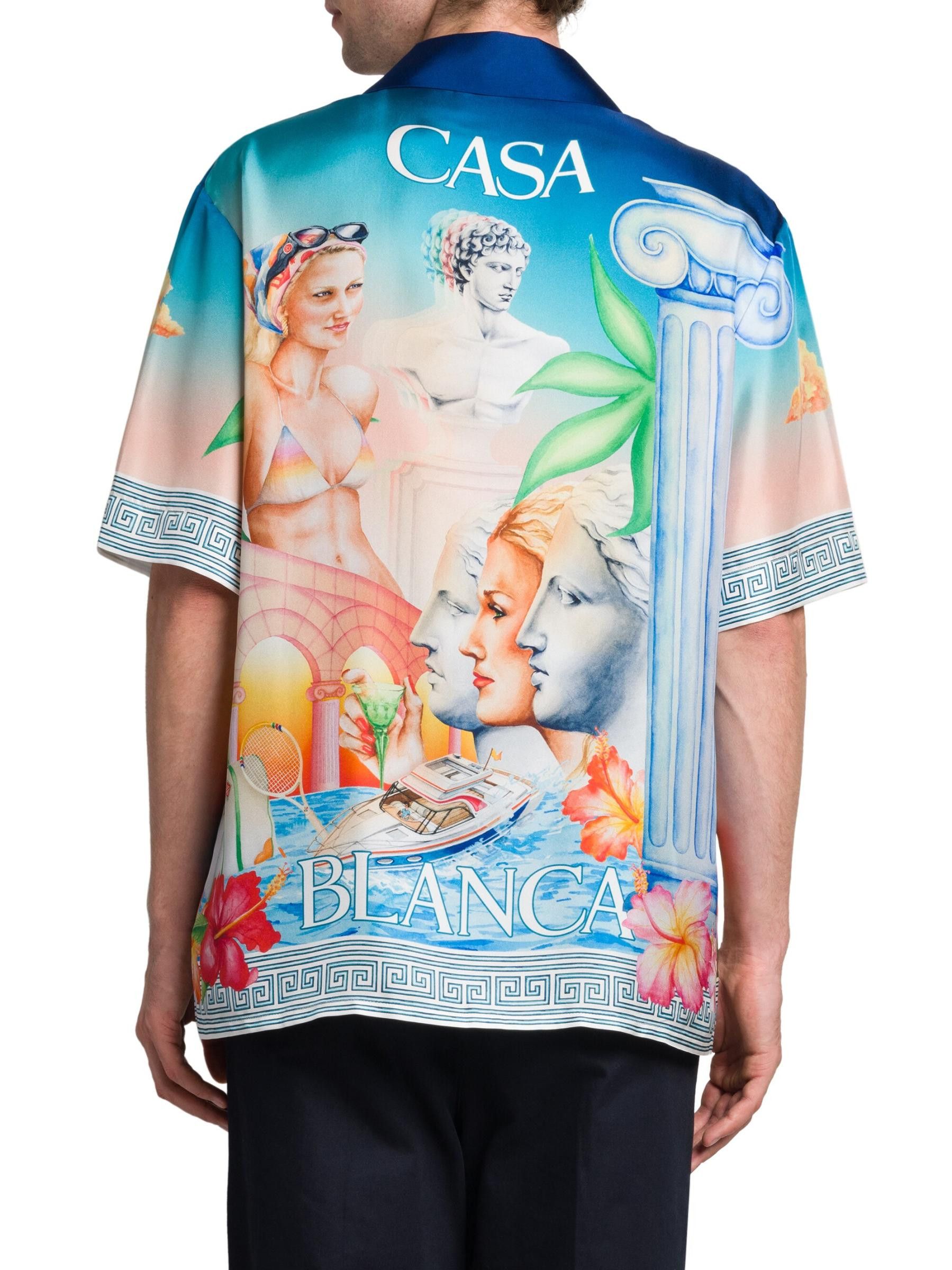 Casablanca os11x0725 Printed Cuban Shirt in Multicolor Size US S / EU 44-46 / 1 - 4 Thumbnail