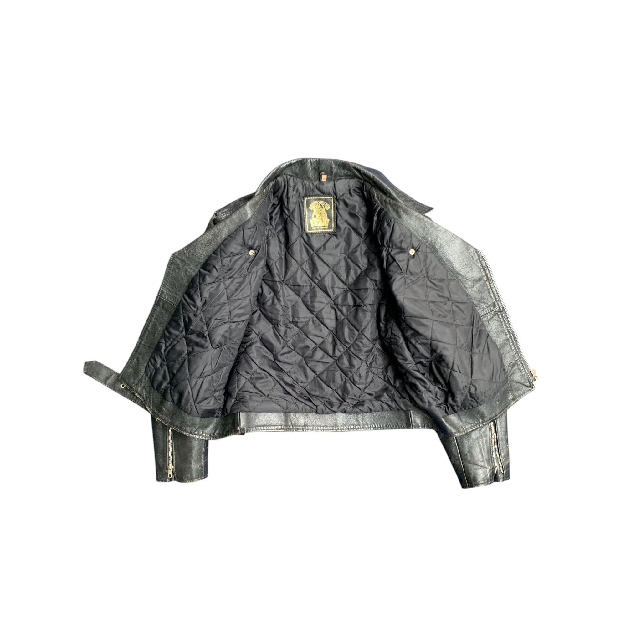 Genuine Leather × Lewis Leathers × Vintage Vintage Rare Triple six 666 Leather Jacket England Size US XL / EU 56 / 4 - 4 Thumbnail