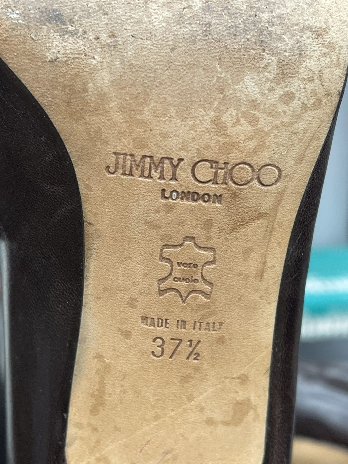 Jimmy Choo Size 7.5w - Jimmy Choo Women’s High Top Leather Heels Size US 7.5 / IT 37.5 - 6 Thumbnail