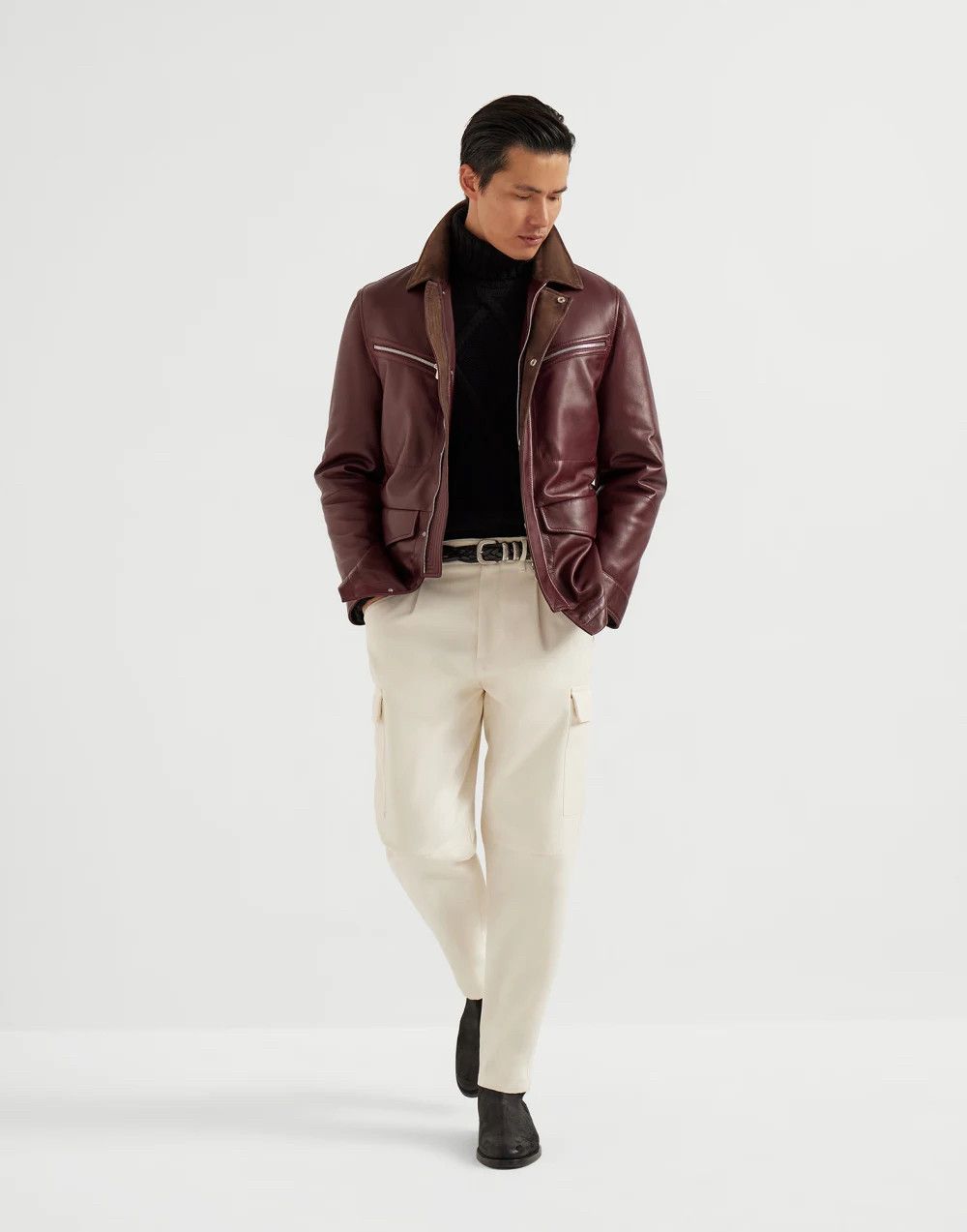 Brunello Cucinelli A Menswear Grail, Rare $13,500 Nappa Leather Jacket Size US XL / EU 56 / 4 - 3 Thumbnail