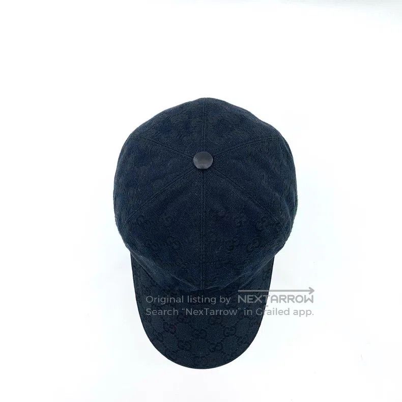 Gucci Gucci Size M Black logo dark pattern jacquard full print ca Size ONE SIZE - 5 Thumbnail