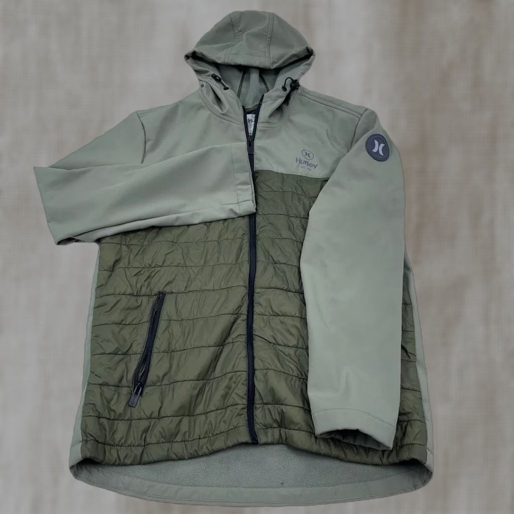 Hurley Hurley Jacket Men L Green Soft Shell Windbreaker Tech Performance Windbreaker Size US L / EU 52-54 / 3 - 1 Thumbnail