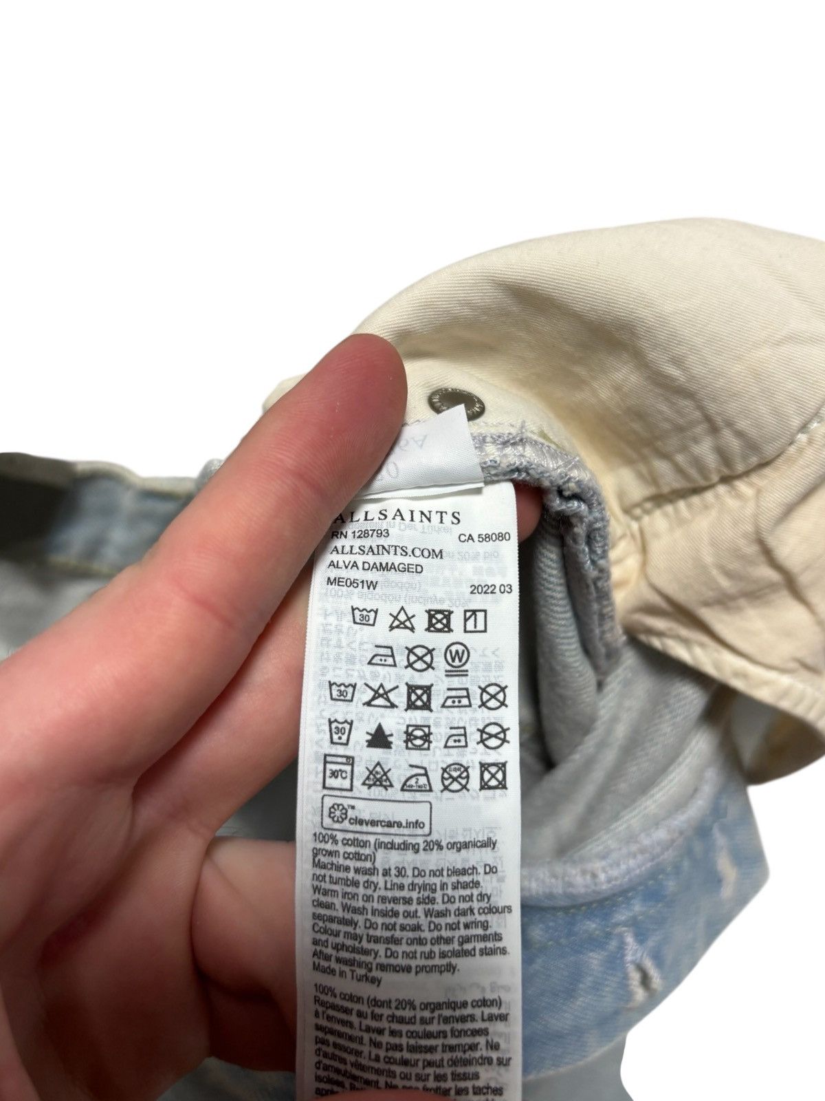 Allsaints NEW! Allsaints Shorts Denim Distressed Y2K Punk Size US 30 / EU 46 - 5 Thumbnail